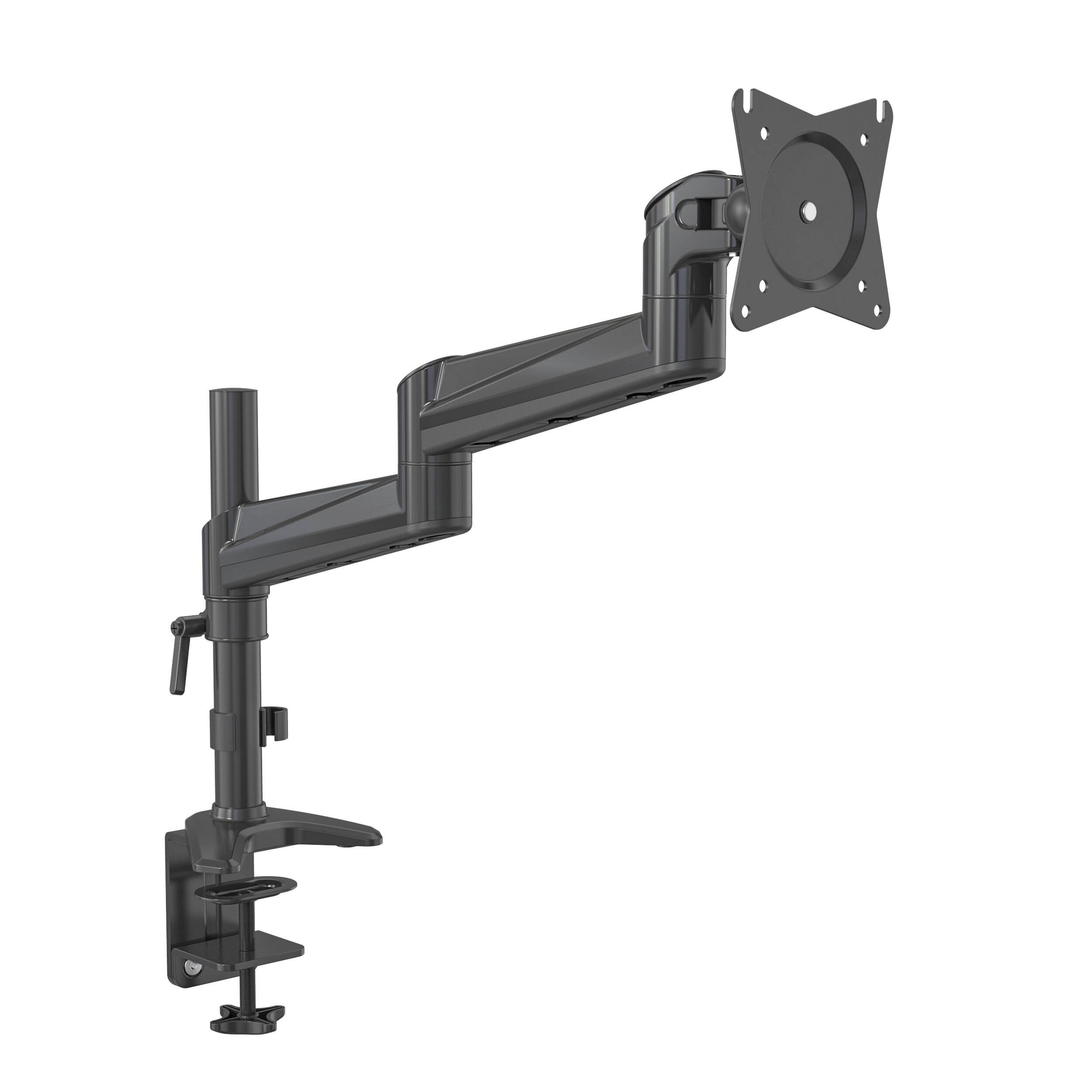 Flexible Extension Single Monitor Arm with Long Reach – V-MOUNTS AE12