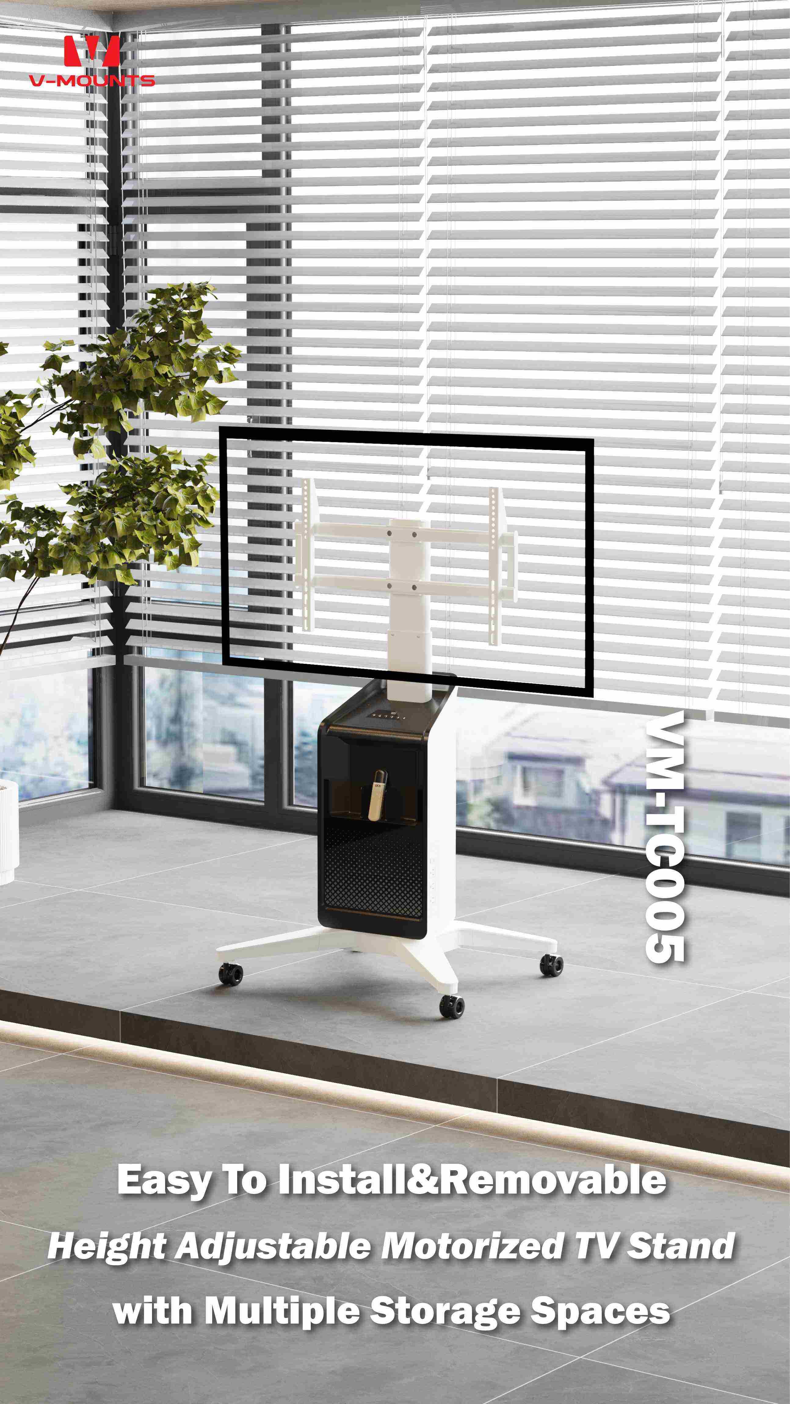V-MOUNTS Motorized TV Lift Stands TC005