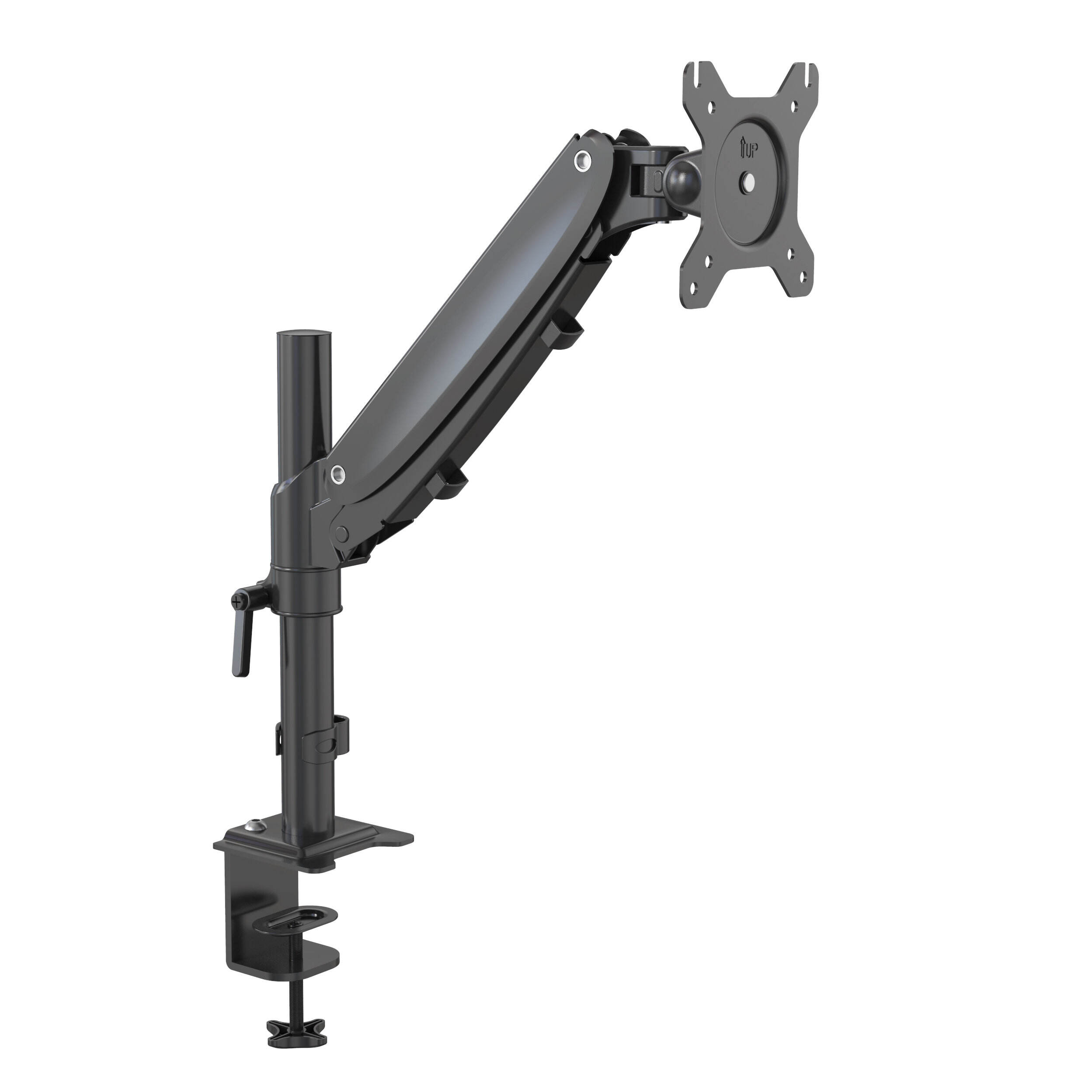 Braccio per monitor con molla a gas regolabile con gestione dei cavi e opzioni di montaggio – V-MOUNTS VM-GM511YD
