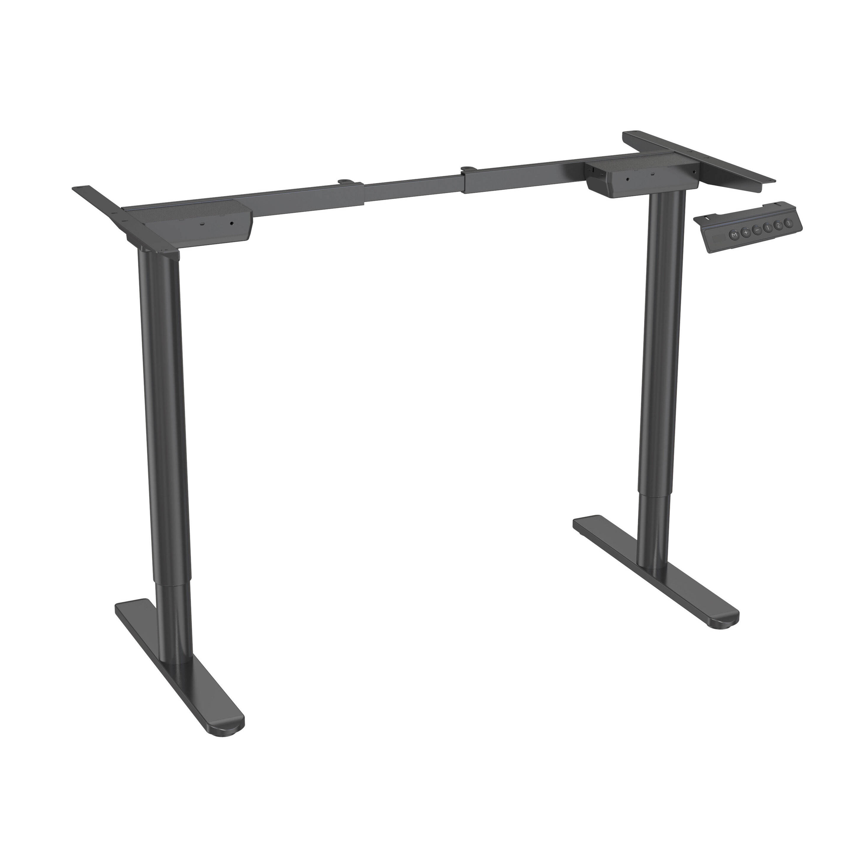 Marco de escritorio de pie con patas redondas y motor dual con control de memoria – V-MOUNTS JSD2-03