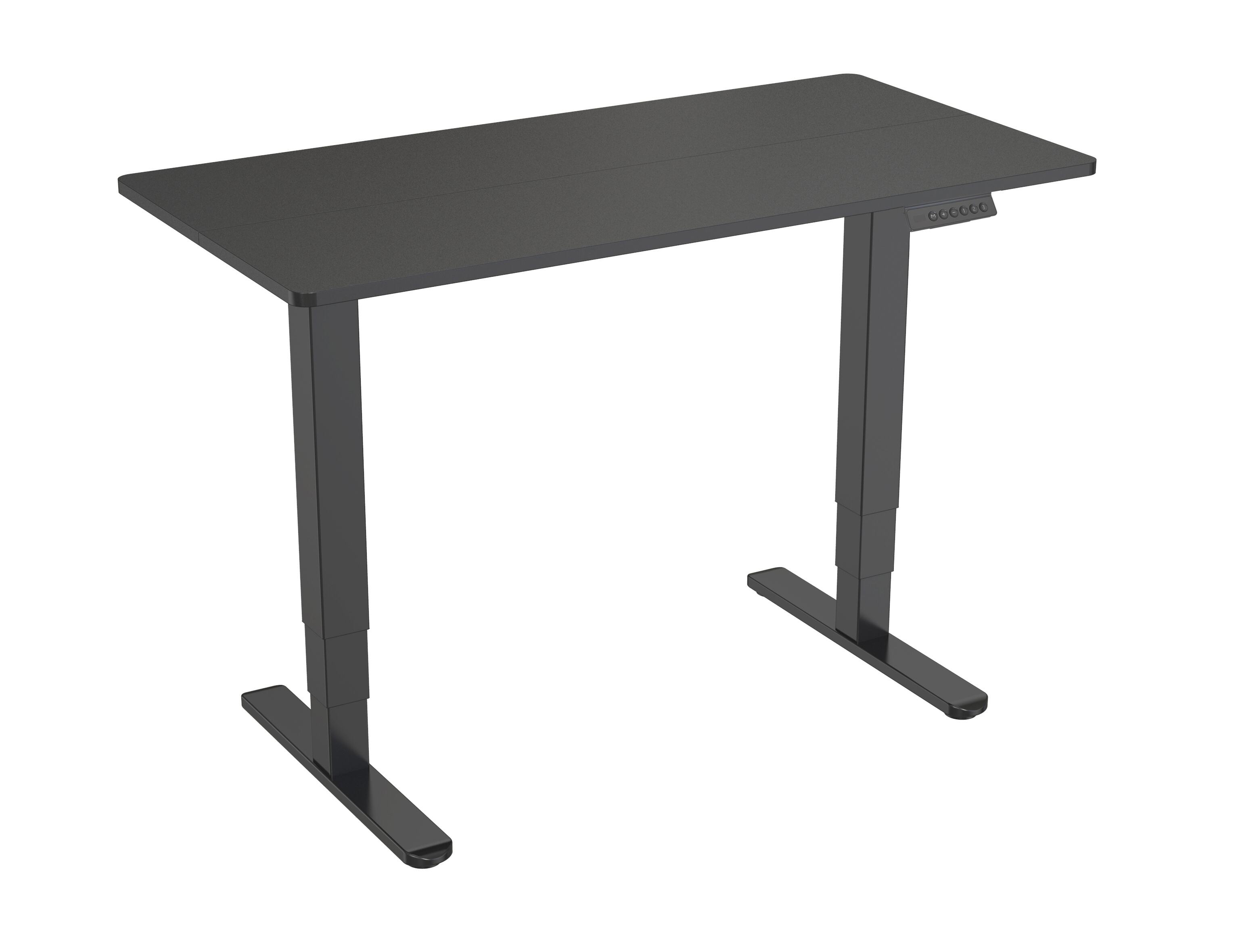 Scrivania elettrica regolabile in altezza con due motori, colonne quadrate a tre stadi e tappetini antiscivolo – V-MOUNTS JSD2-01-D-2P