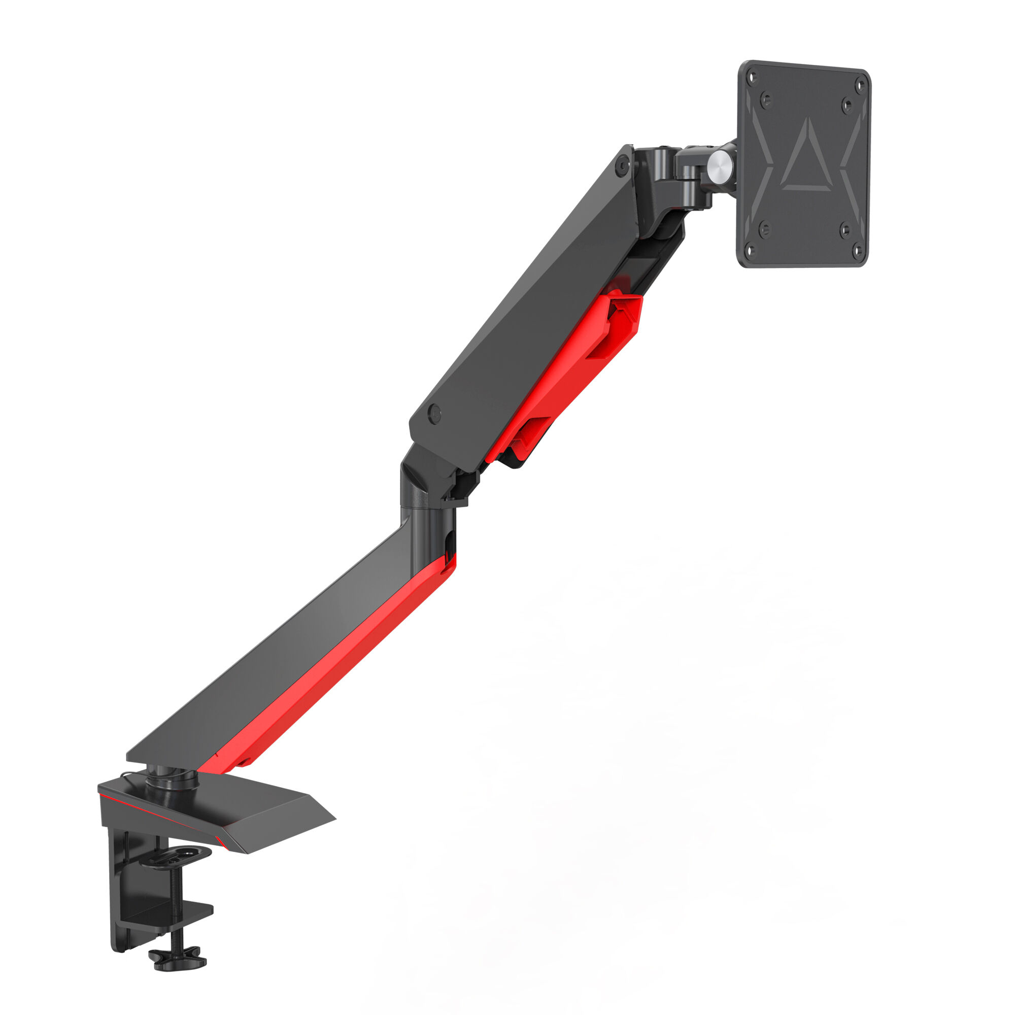 Aluminum RGB Gaming Monitor Arm with Gas Spring Adjustment & LED Base ...