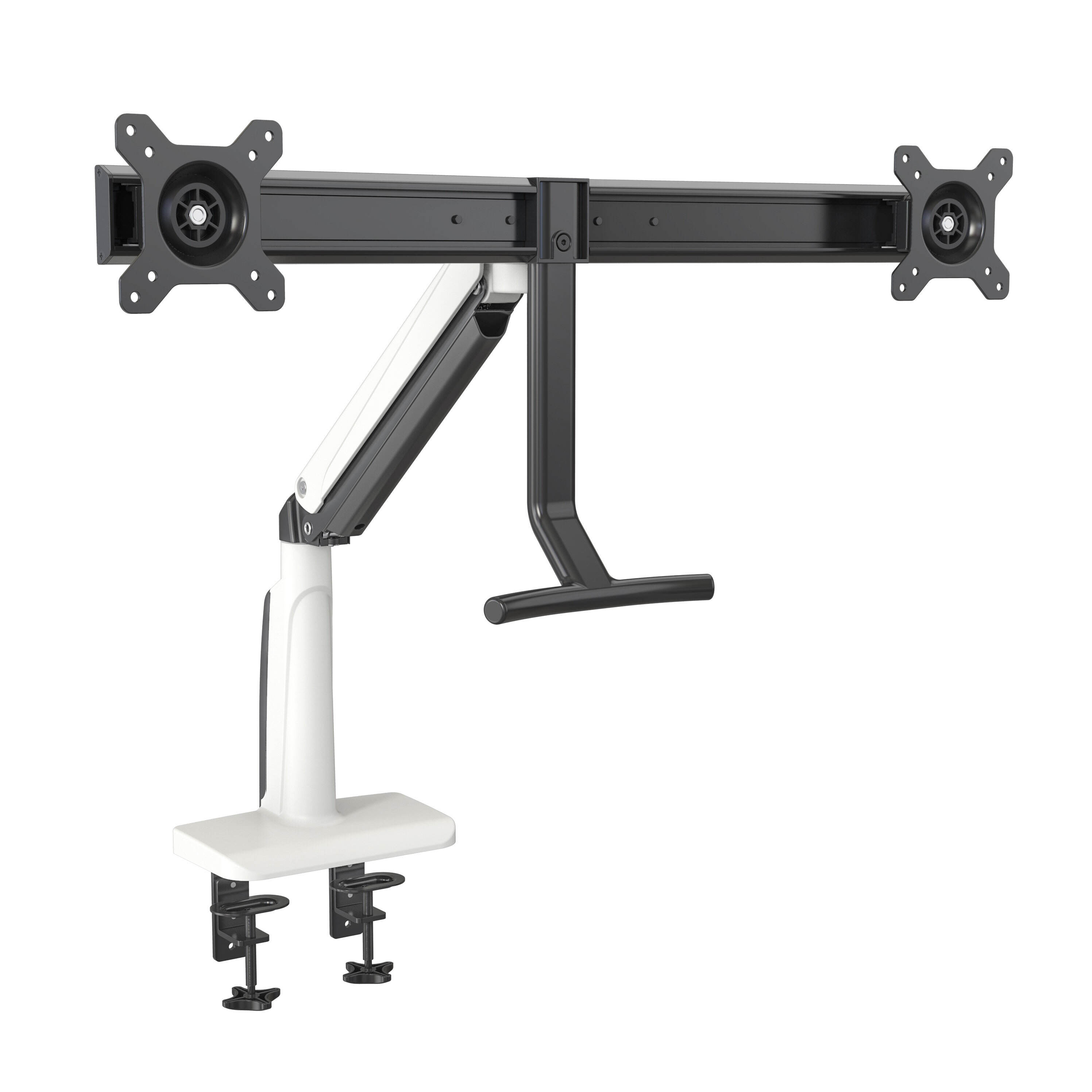 Doppelter Monitor-Laptopständer mit Gasfederarm und Griff – V-MOUNTS VM-GF02