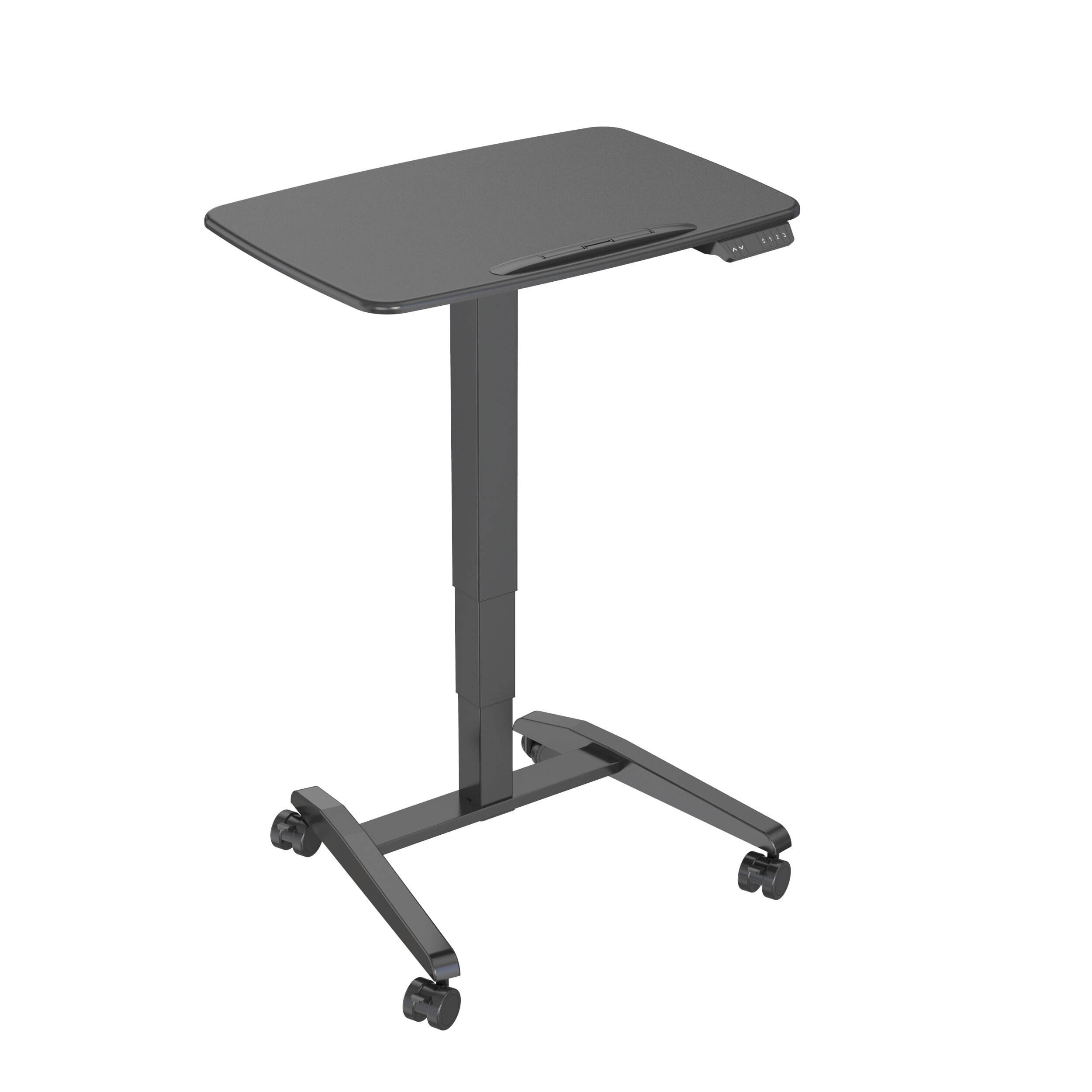 Piano per Laptop Regolabile in Altezza Elettrico con Piano Reversibile e Rilevamento Collisioni – V-MOUNTS VM-FDE105