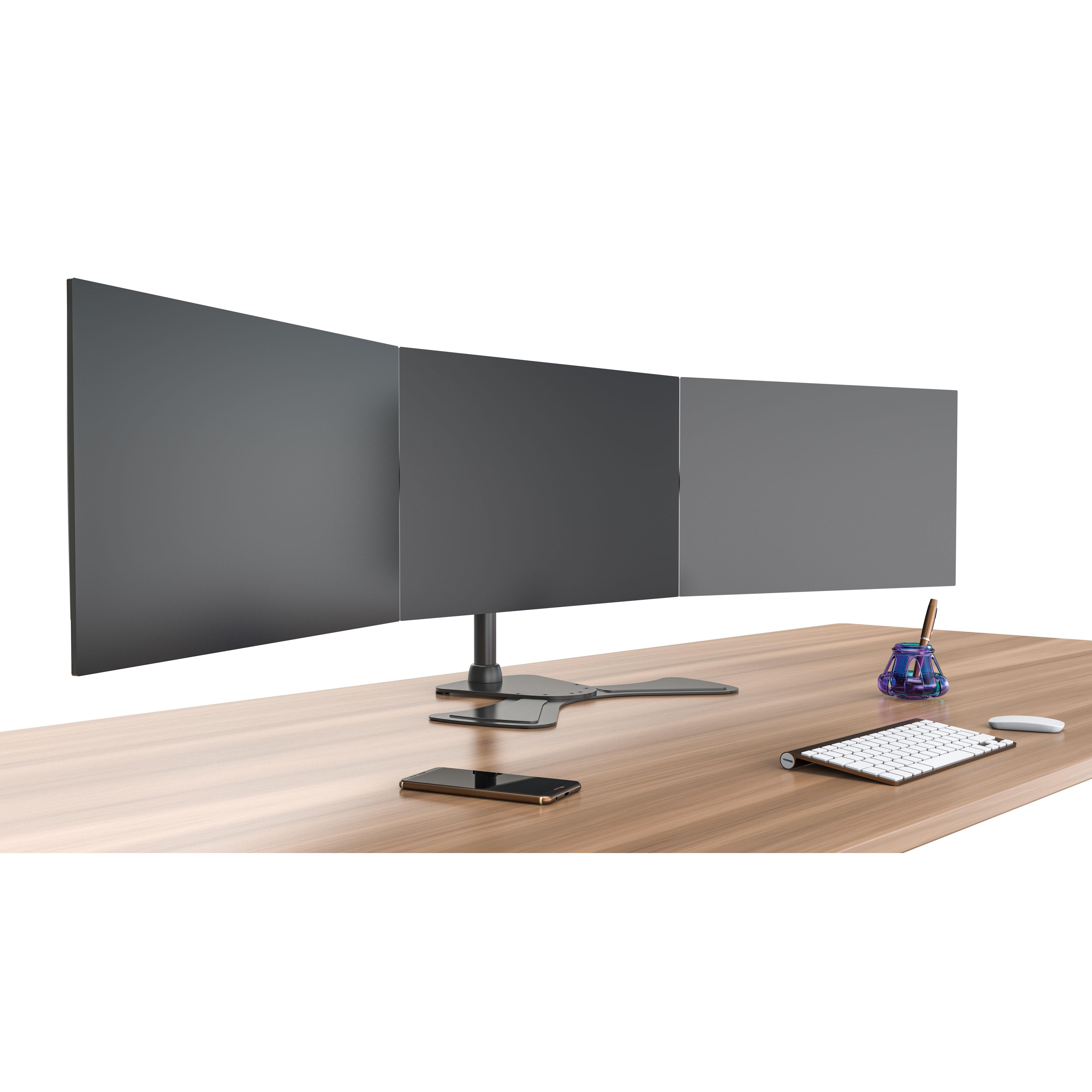 Freestanding Triple Monitor Mount Adjustable Stand for 15''-24 ...