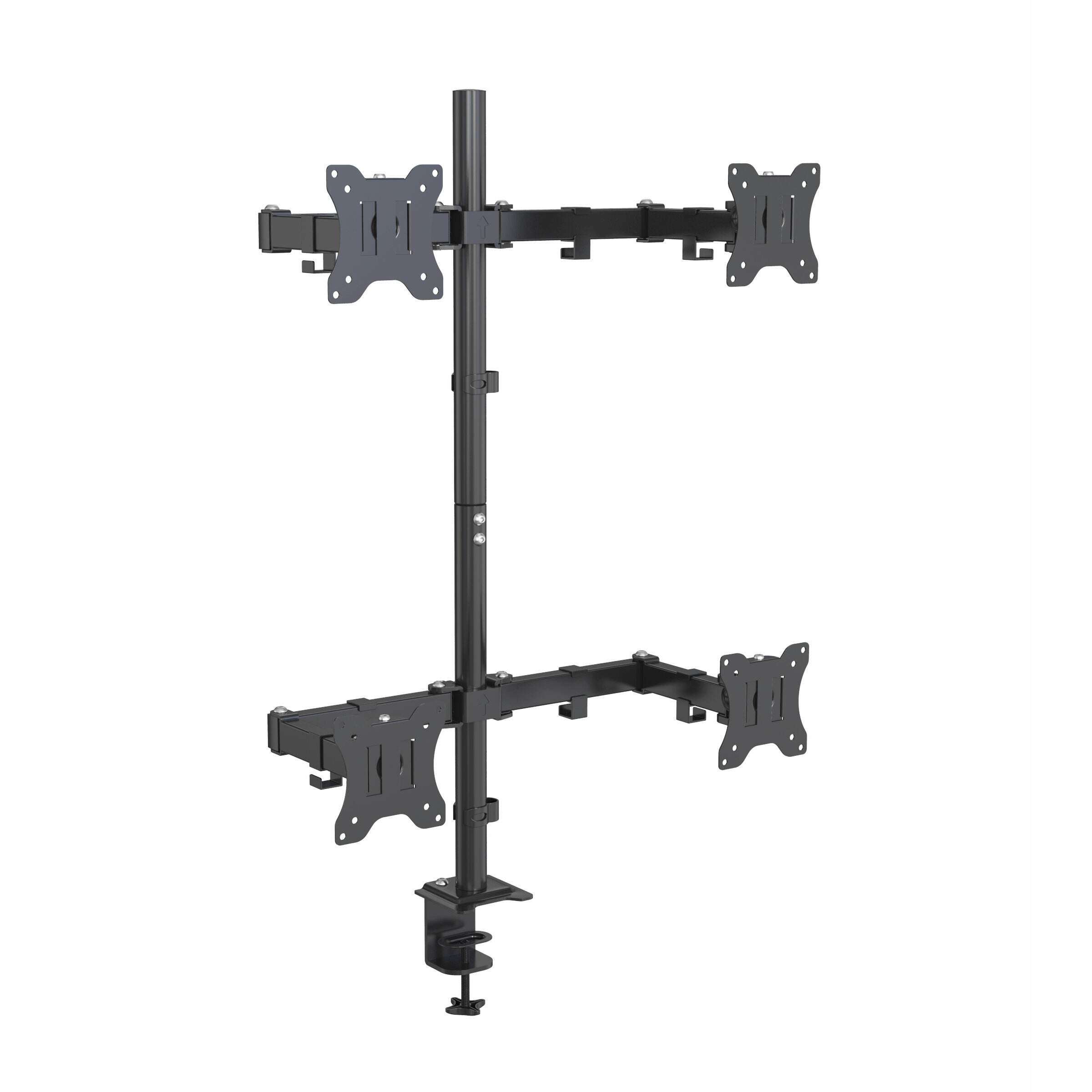 最大27インチまでのスクリーン用 高さ調節可能な4画面モニターマウント V-MOUNTS VM-D58