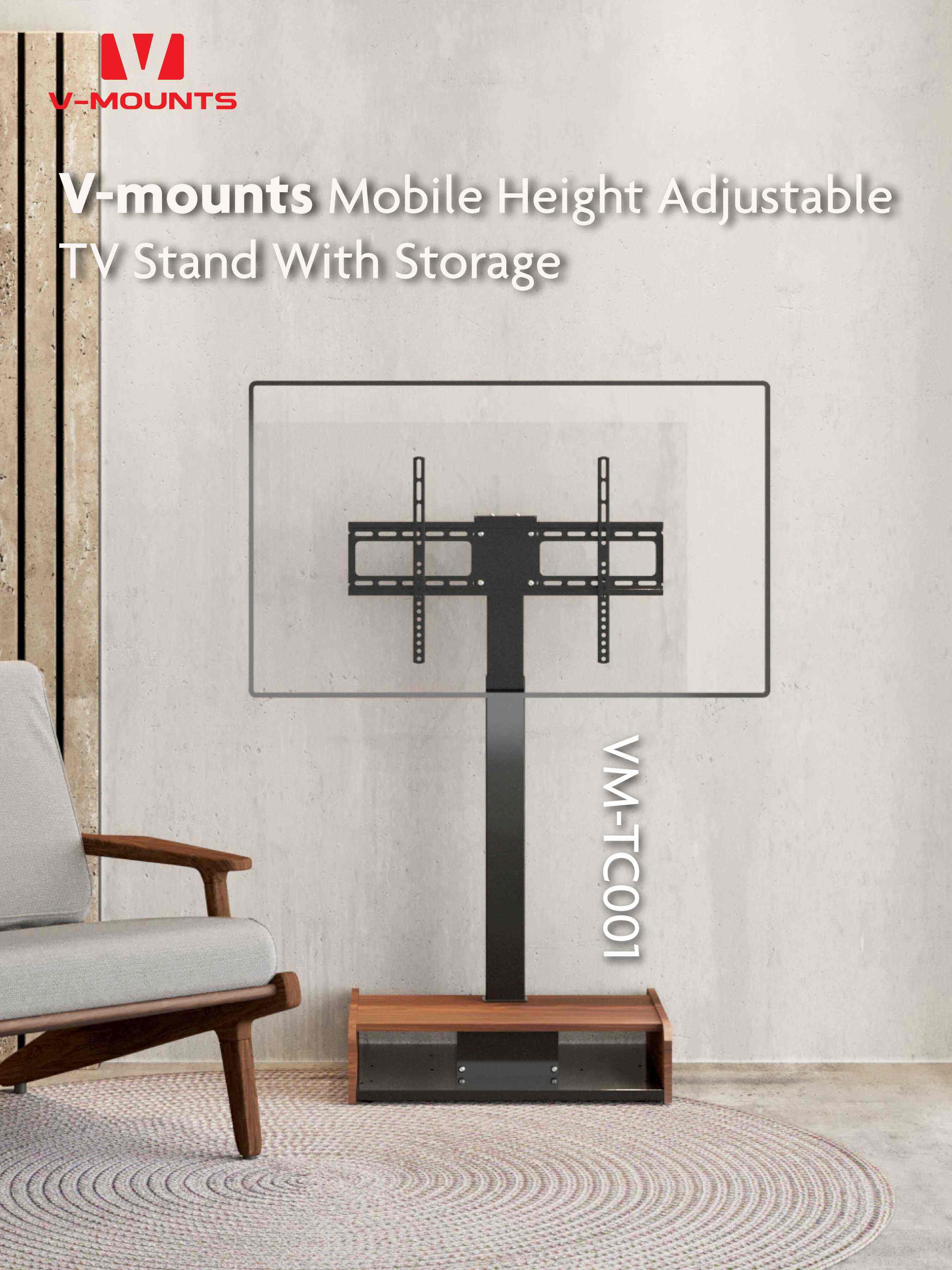 V-MOUNTS Motorized TV Lift Stands TC001