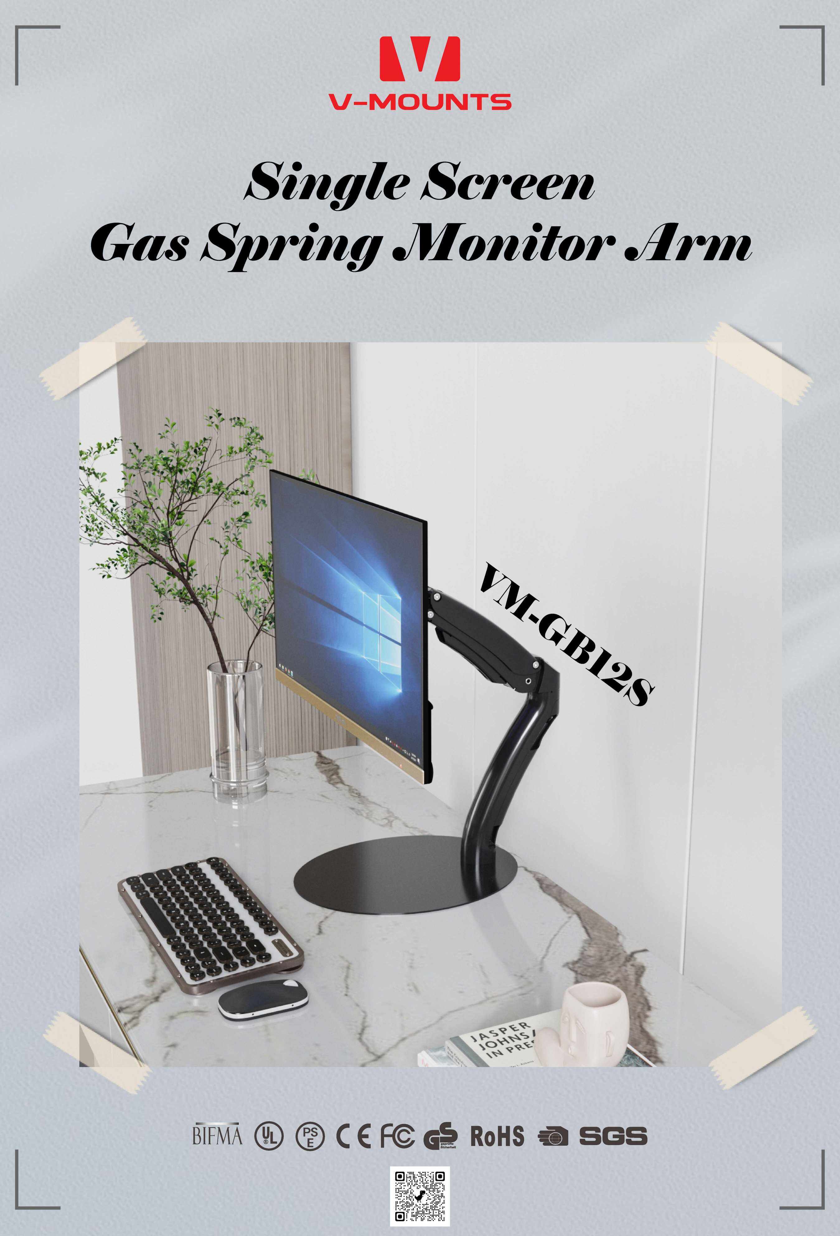 V-MOUNTS Braccia per Monitor a Molle Idrogeno GB12S