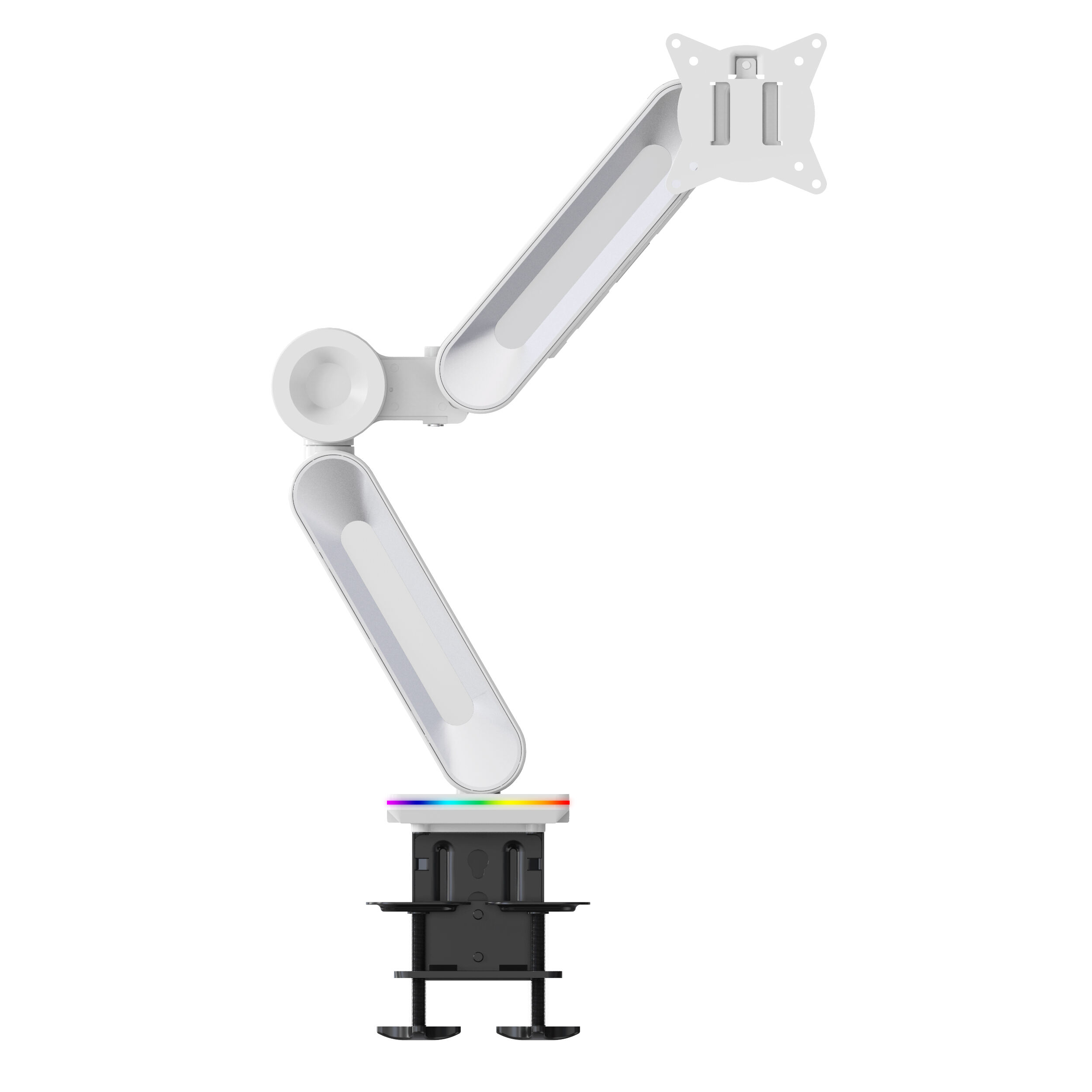 Gasfedermontagearm für Monitore mit USB-C & RGB-Lichtleiste – V-MOUNTS VM-GE81RU