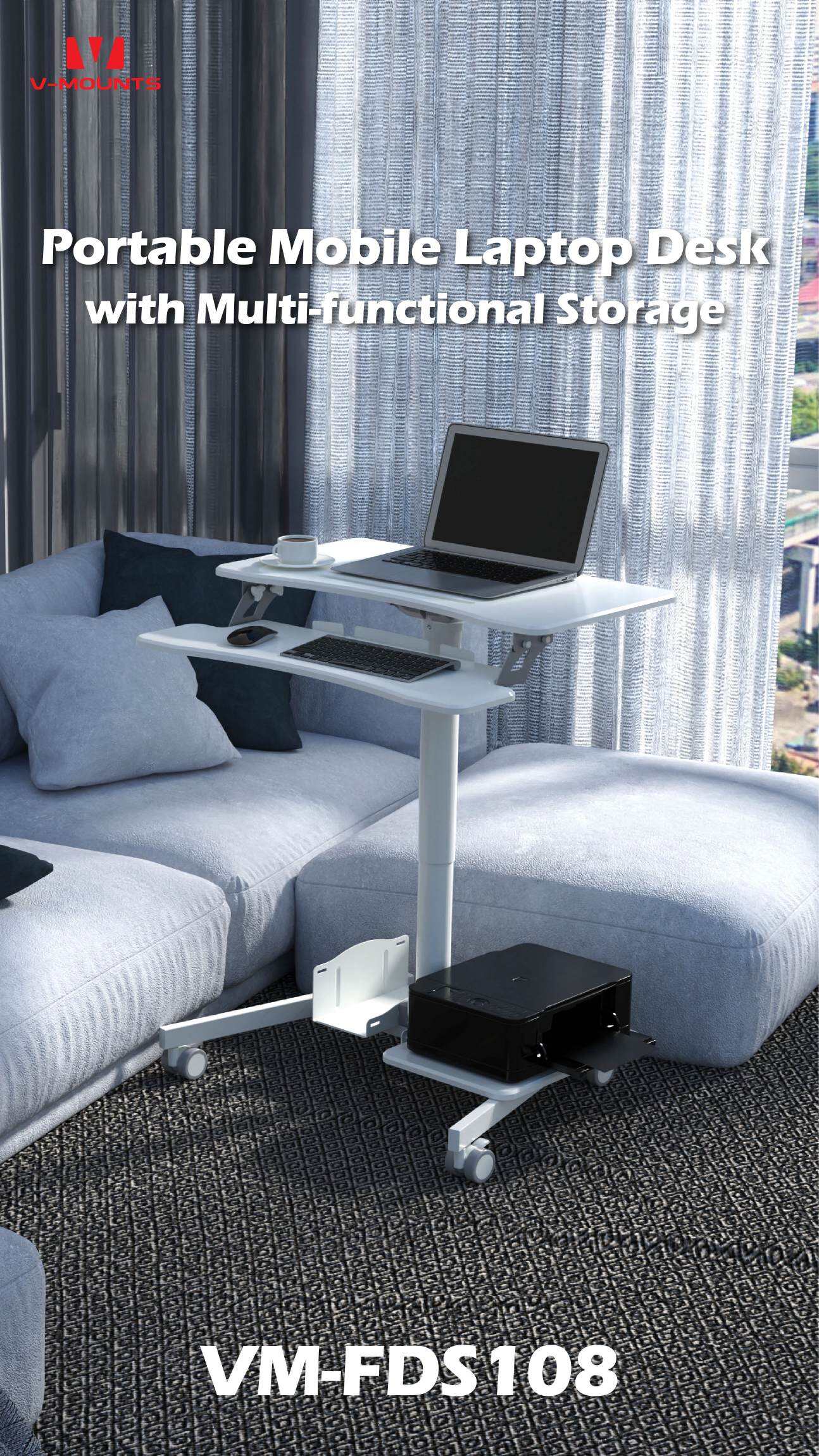 V-MOUNTS Tavoli Portatili per Laptop FDS108
