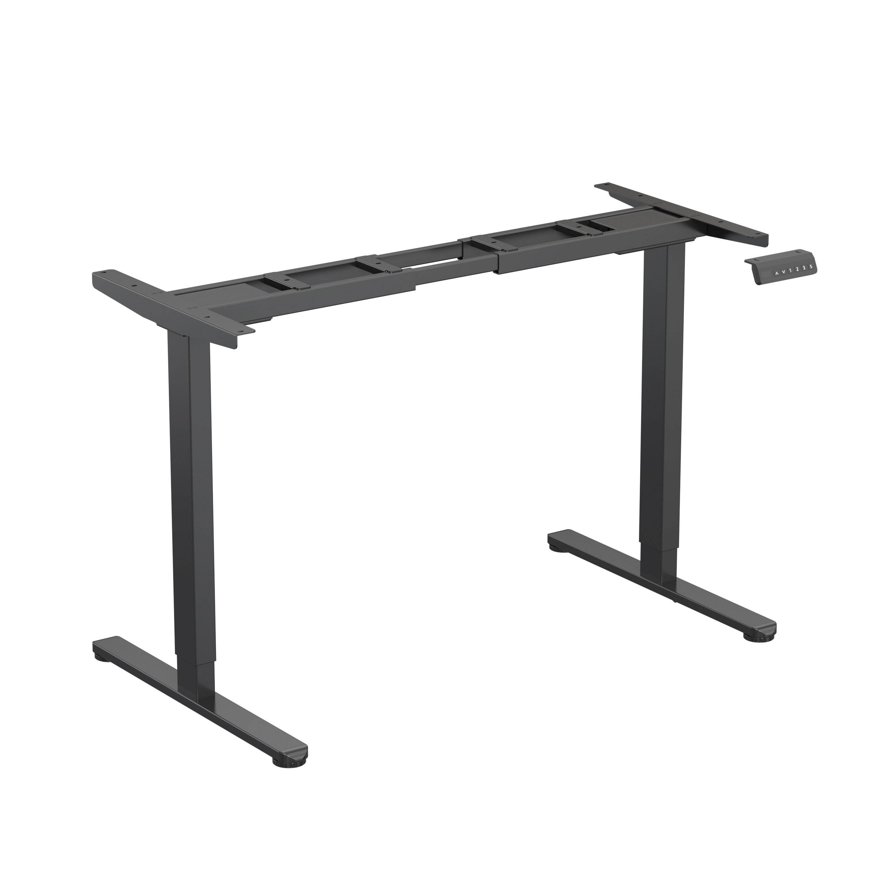 Electric Standing Desk Frame with Dual Motors, 2-Stage Adjustable Height, Width-Expandable Sit Stand Base – V-MOUNTS  JSD2BM-02-K