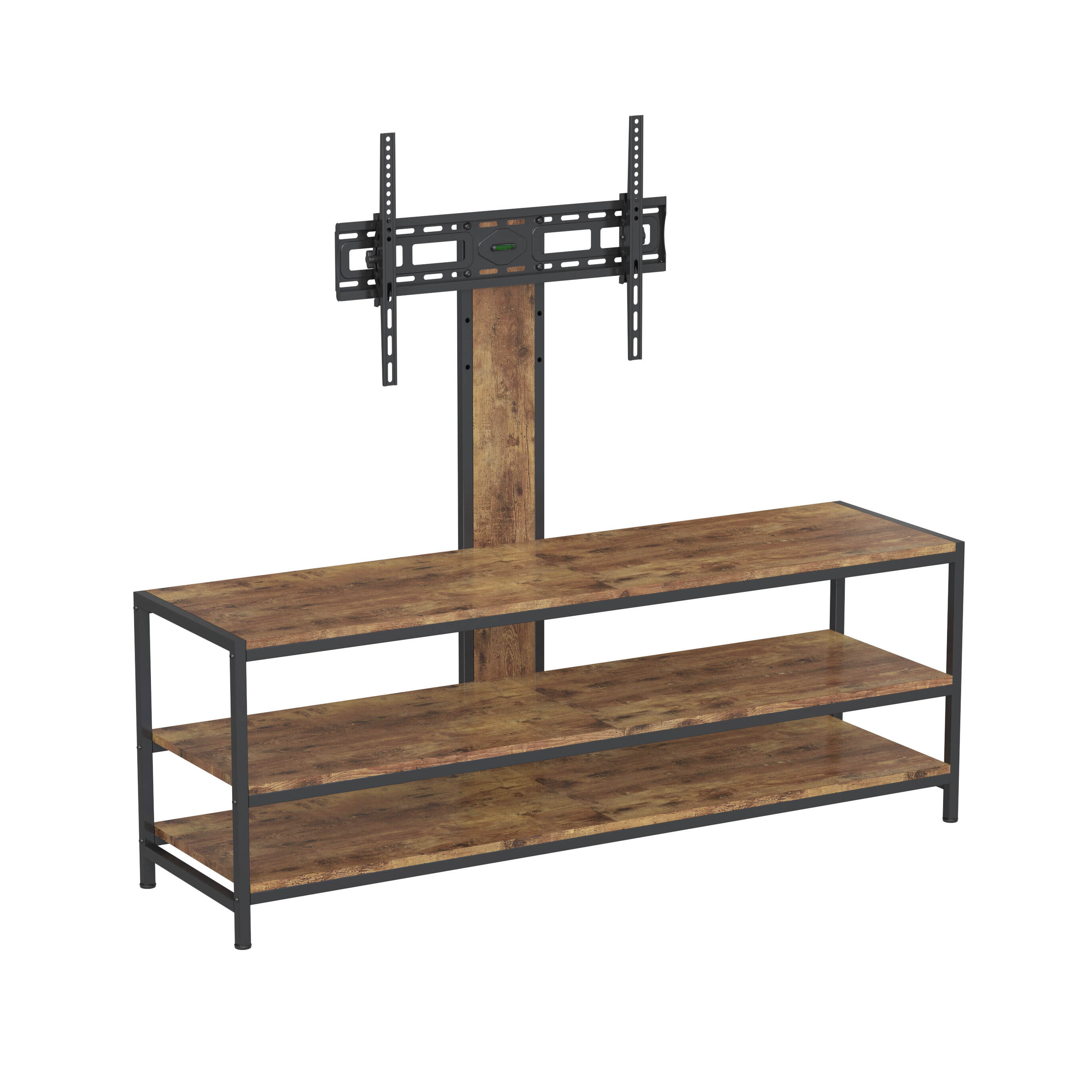 Manual Height Adjustable TV Stand with Storage Cabinet for 32–85