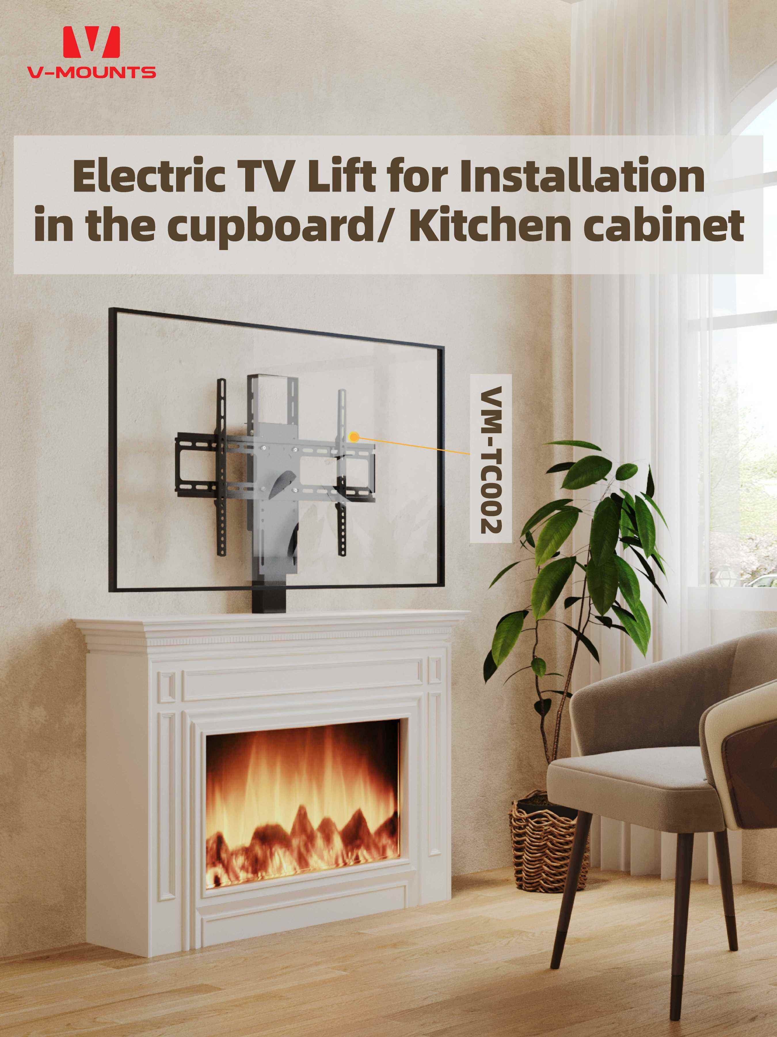 V-MOUNTS Motorized TV Lift Stands TC002