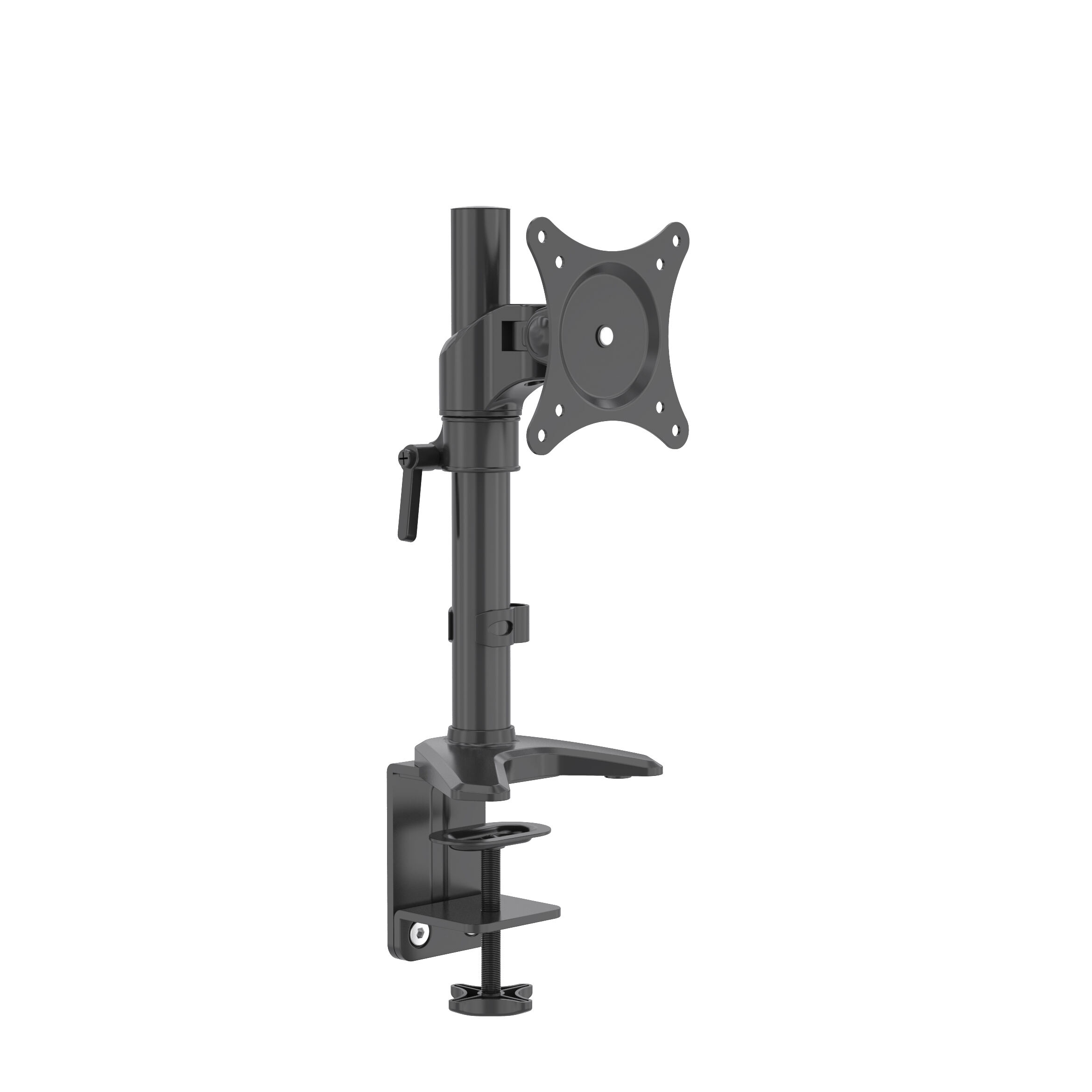 Soporte de Aluminio para una sola pantalla con base de poste, soporte para pantallas de 15–32