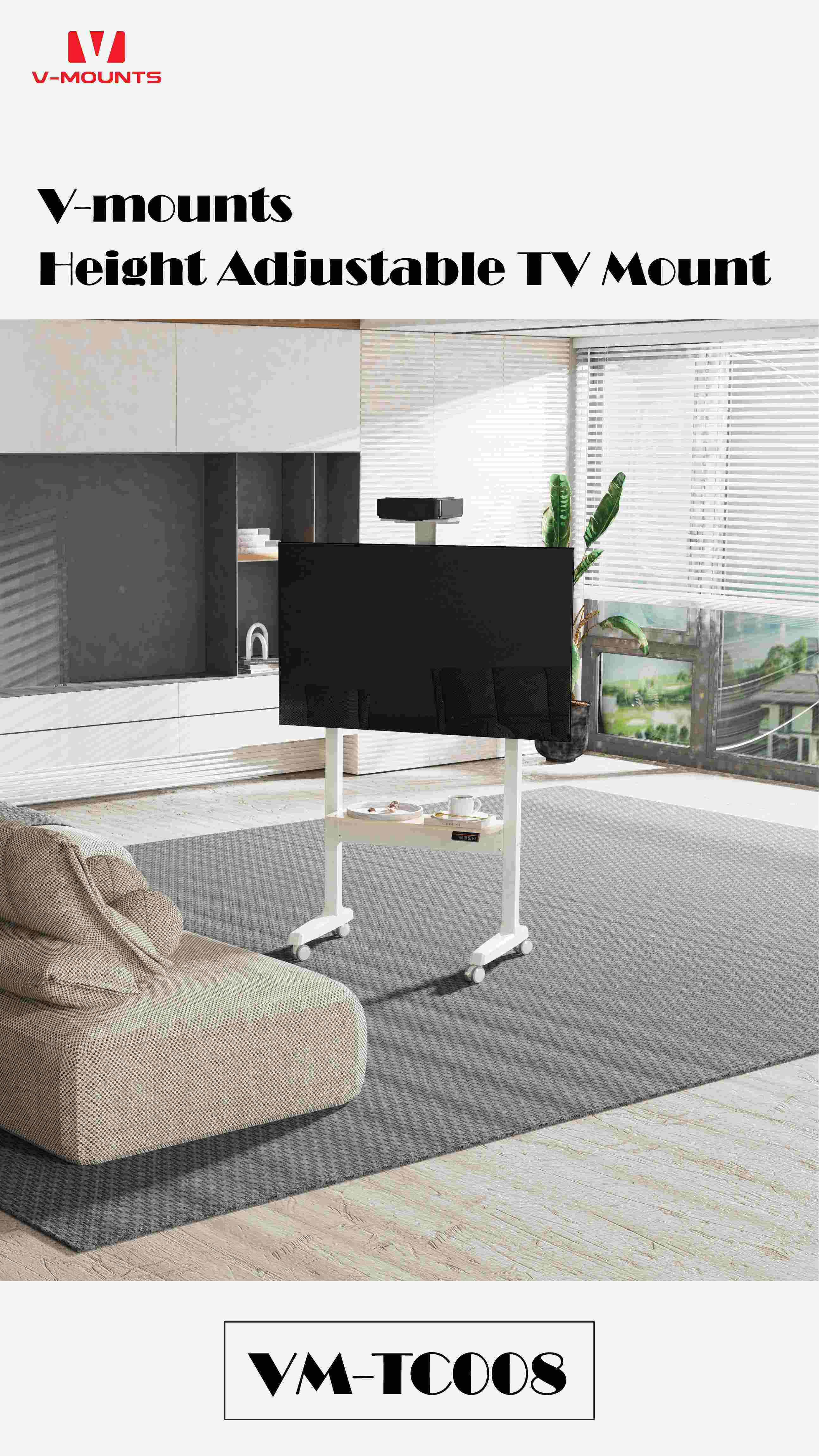 V-MOUNTS Motorized TV Lift Stands TC008