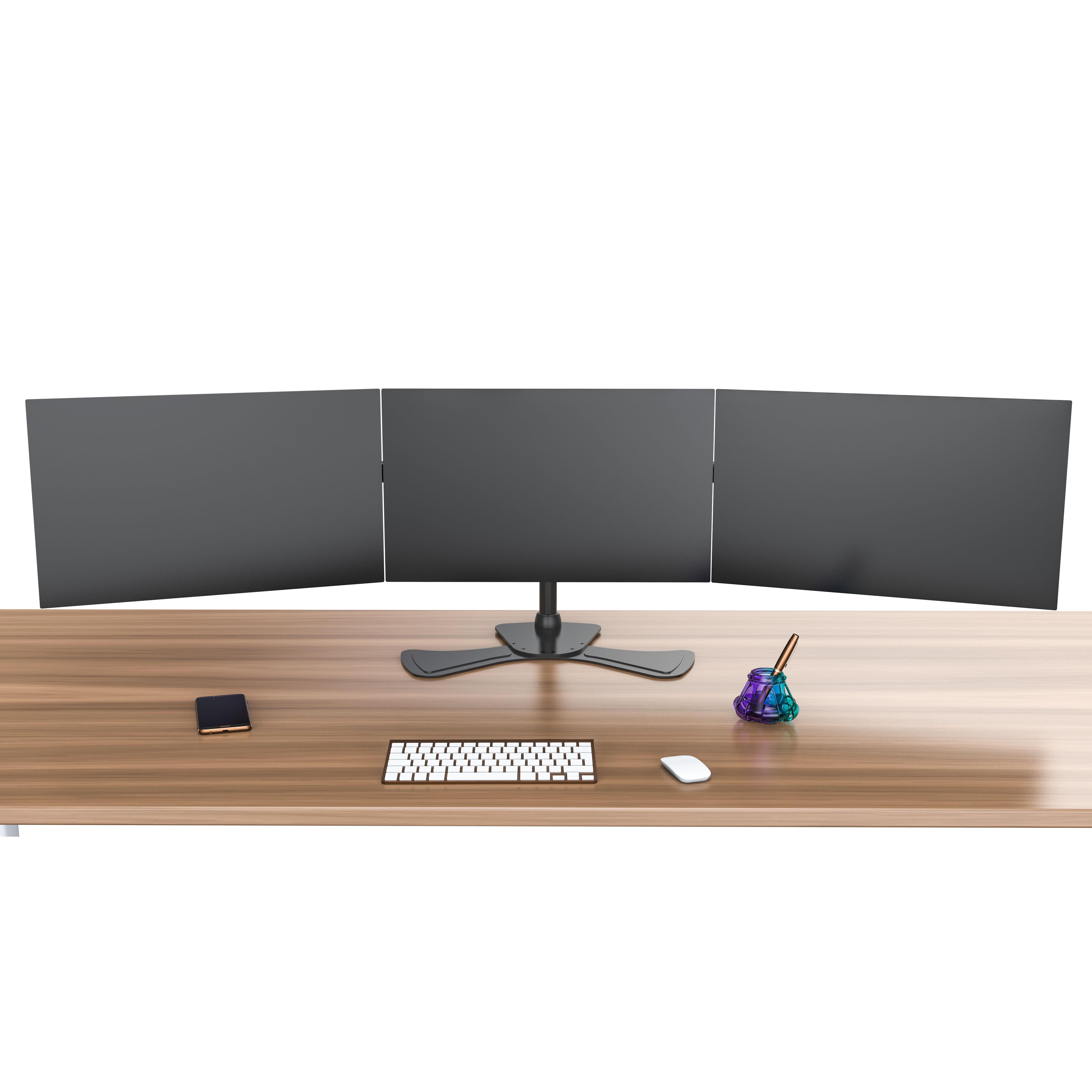 Freestanding Triple Monitor Mount Adjustable Stand for 15''-24 ...