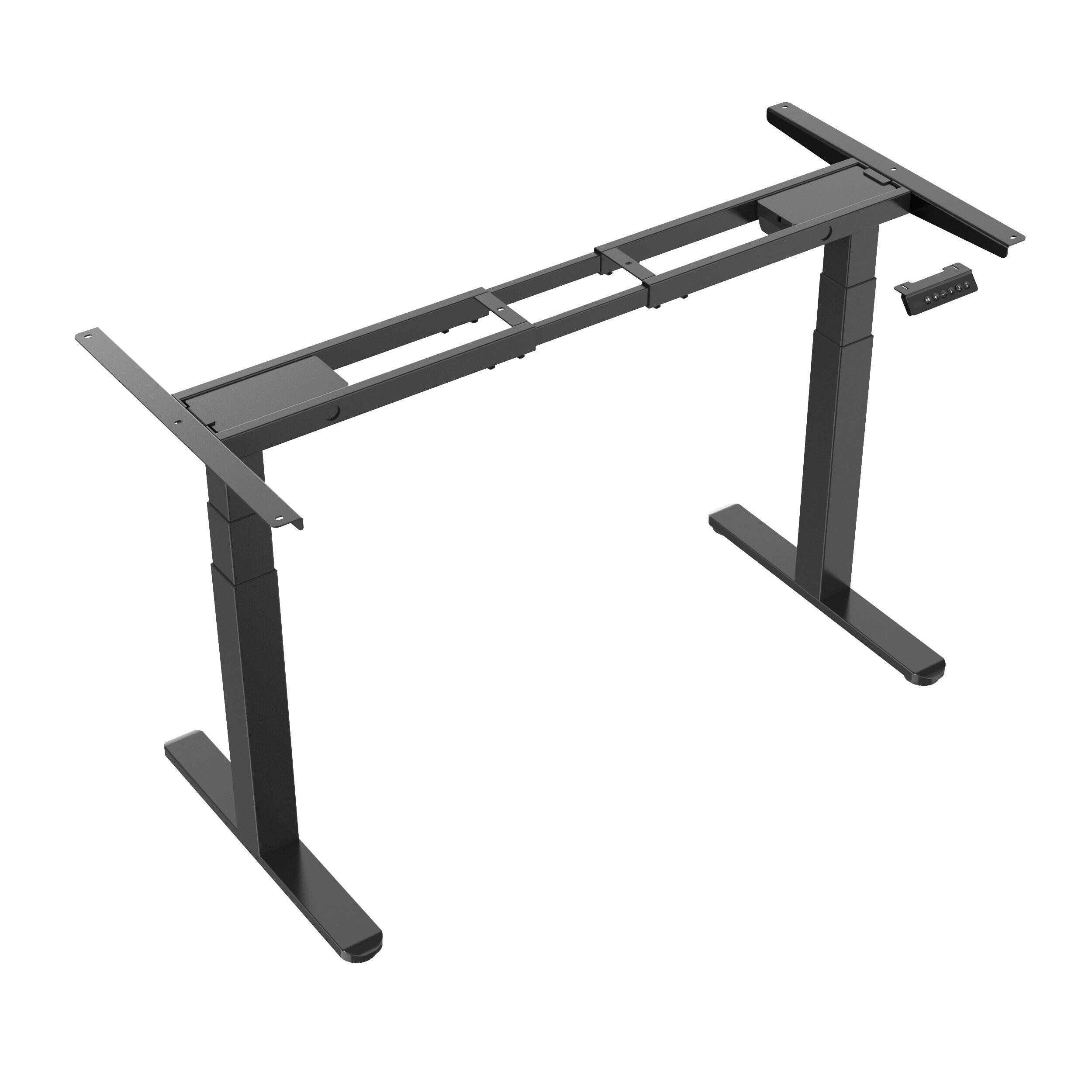 Dual Motor Electric Height Adjustable Standing Desk Frame with 3-Stage Square Legs – V-MOUNTS JSD2-01-Z