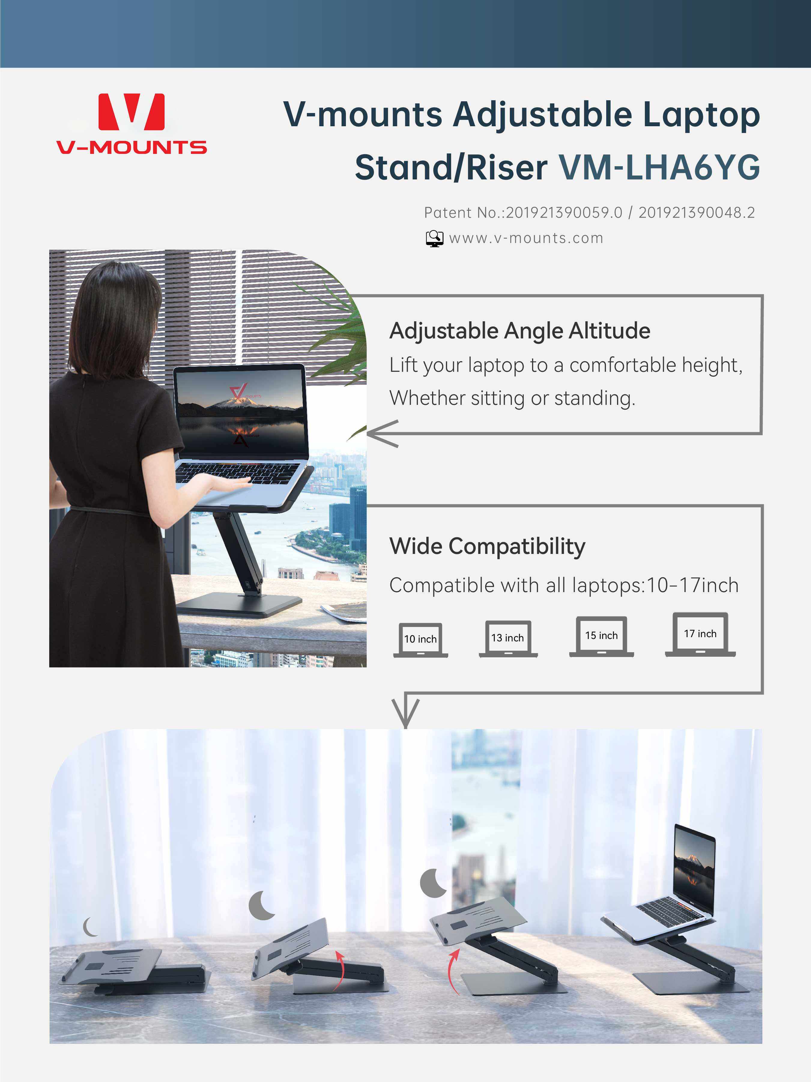 V-MOUNTS Laptop Risers LHA6YG