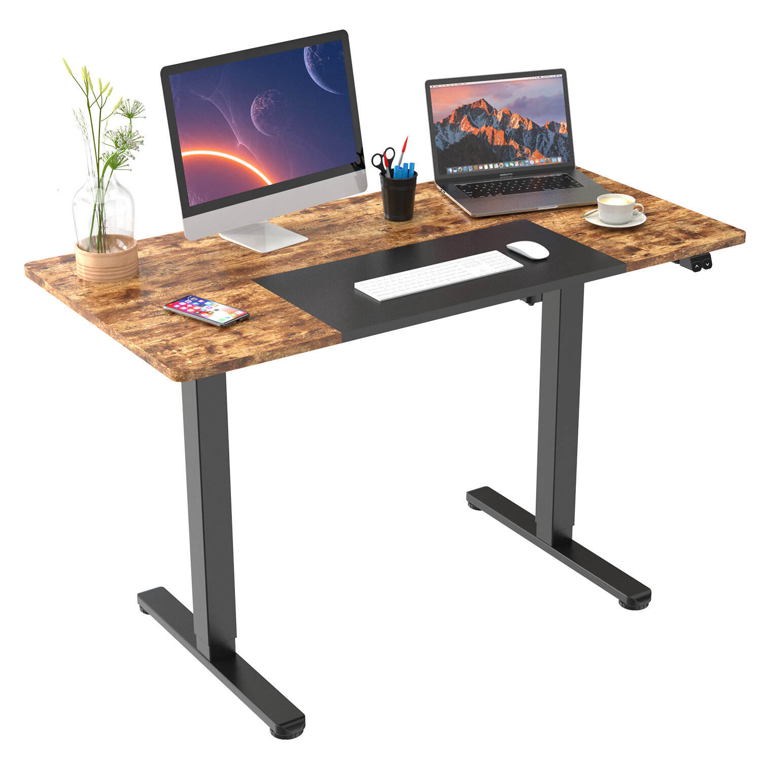 Height Adjustable Smart Desk with Spliced Desktop – V-MOUNTS JSD5-01-4P ...