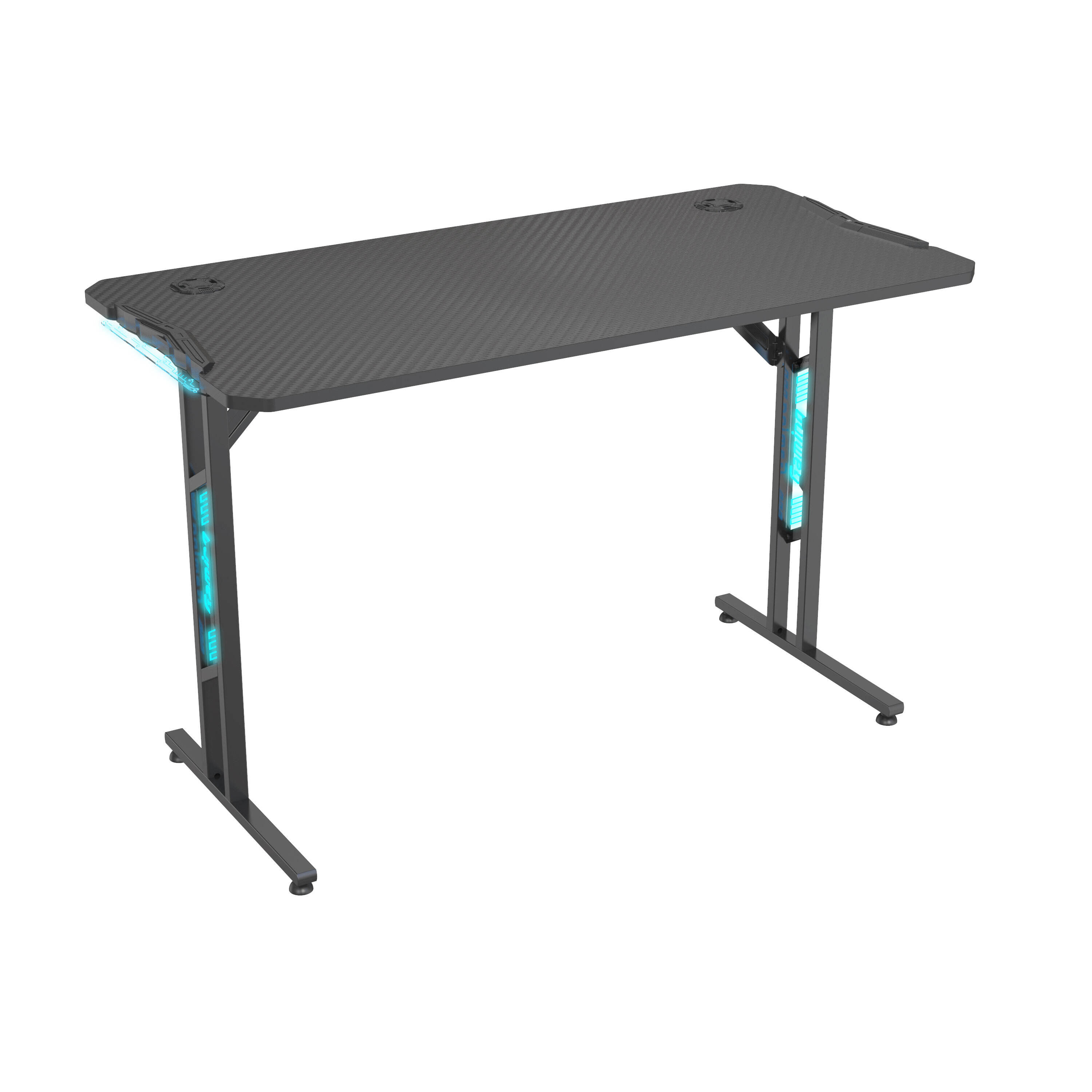 RGB Gaming Desk with Customizable Light Mode & Acrylic Panels – V-MOUNTS VM-GT02-Y