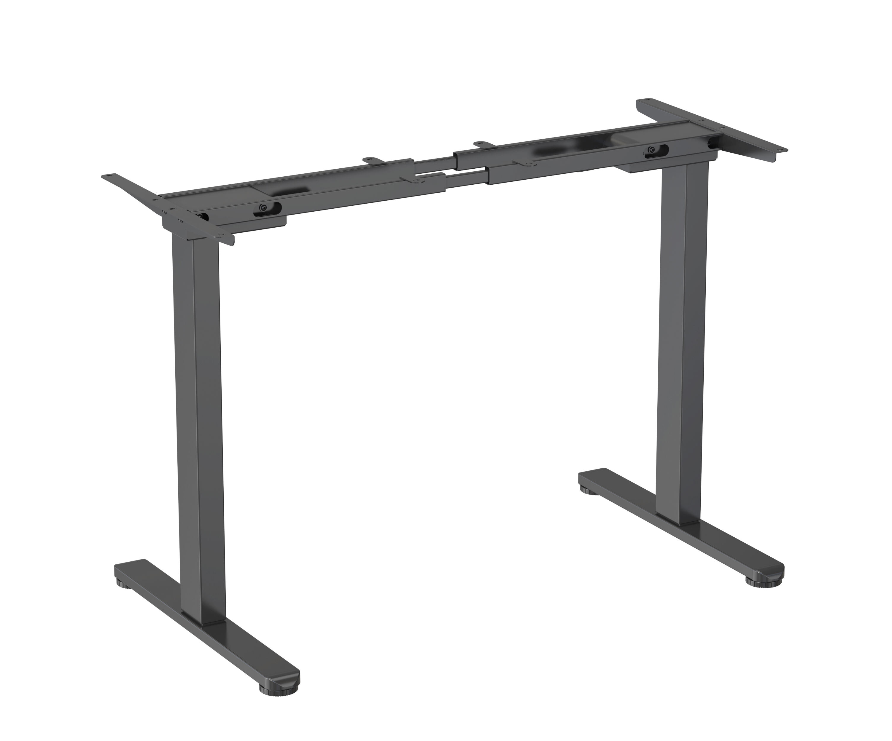 Scrivania Regolabile in Altezza con Doppio Motore e Piano in Vetro Temperato – V-MOUNTS JSD2BM-02-G1