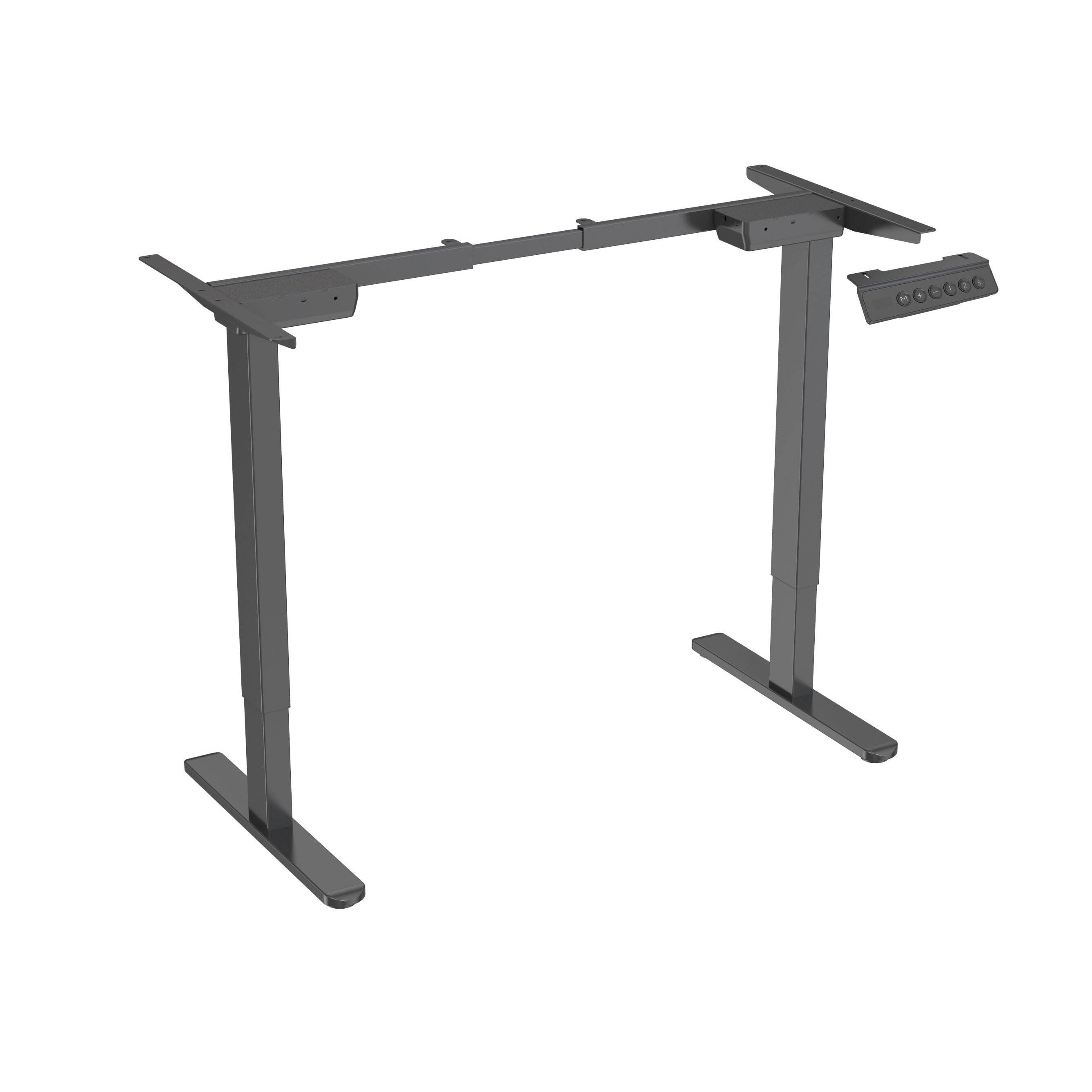 Marco de escritorio ajustable en altura con doble motor eléctrico – Patas rectangulares de 2 etapas – V-MOUNTS JSD2-02