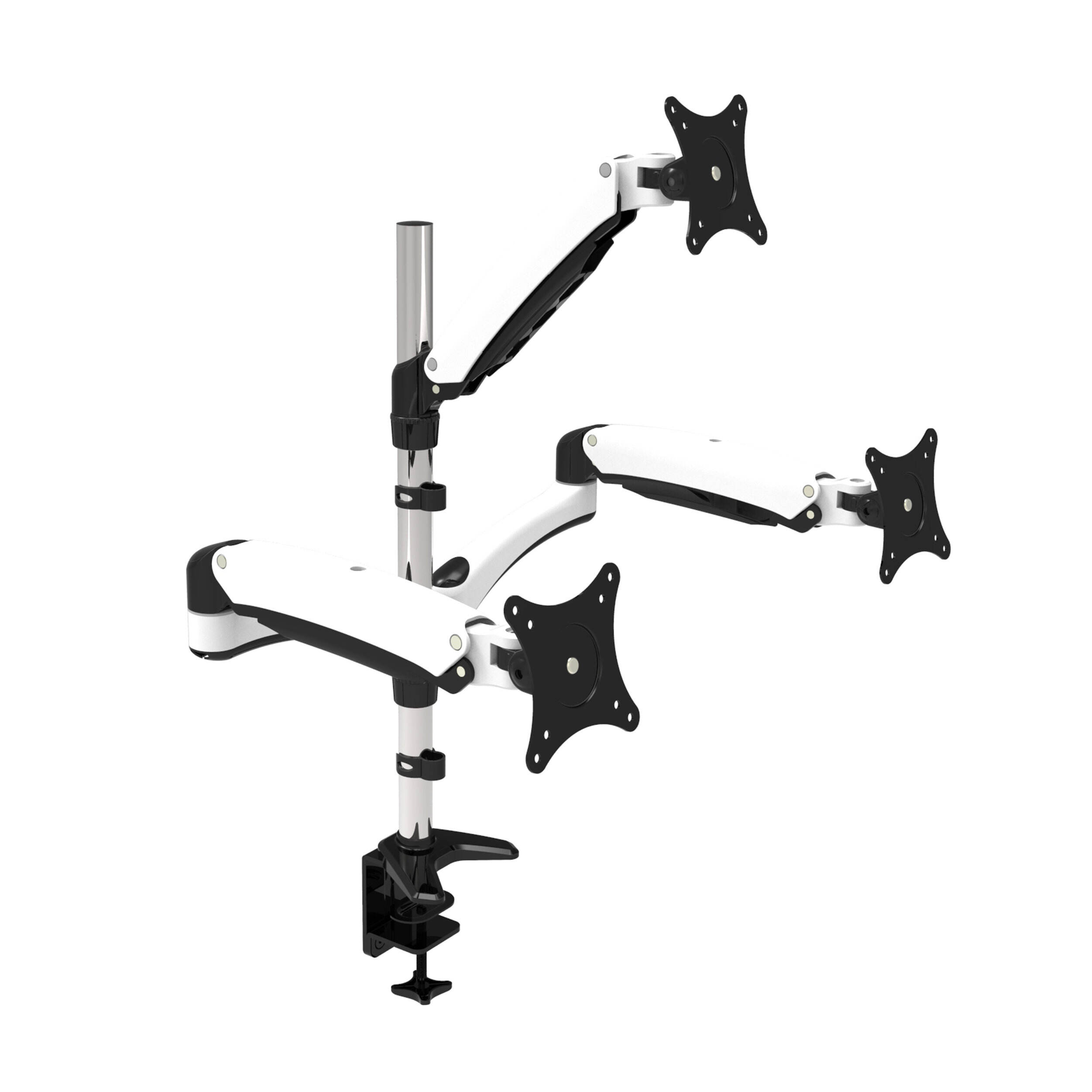Supporto Triplo per Schermi in Multi-Scenario con Bracci Meccanici a Molla – V-MOUNTS VM-DS135D