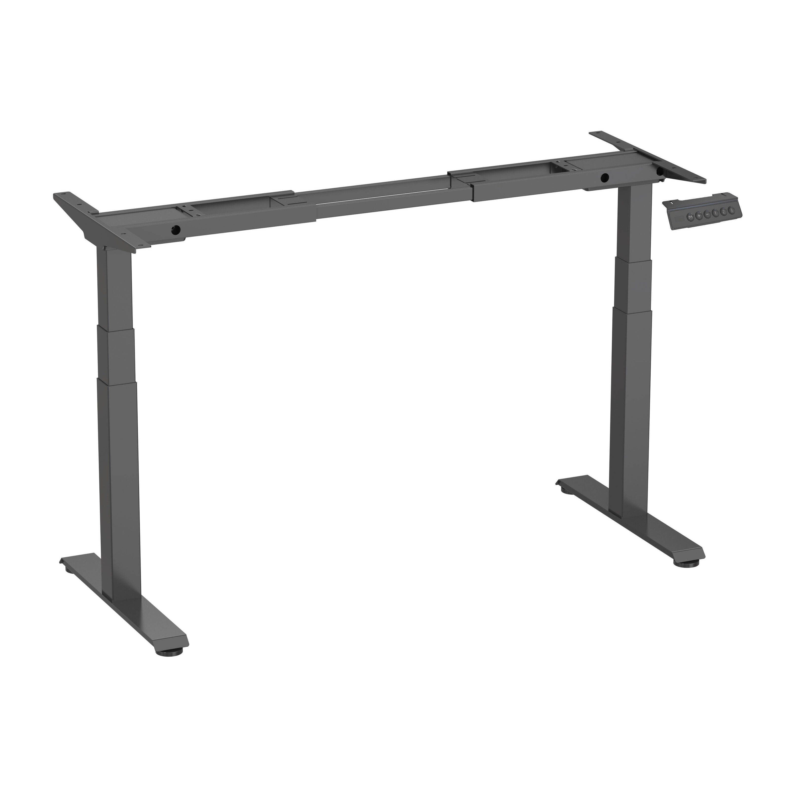 High-Speed Dual Motor Height Adjustable Desk Frame – 3-Stage Square Legs, 80mm/s Lift – V-MOUNTS JSD2-01-Z-Q