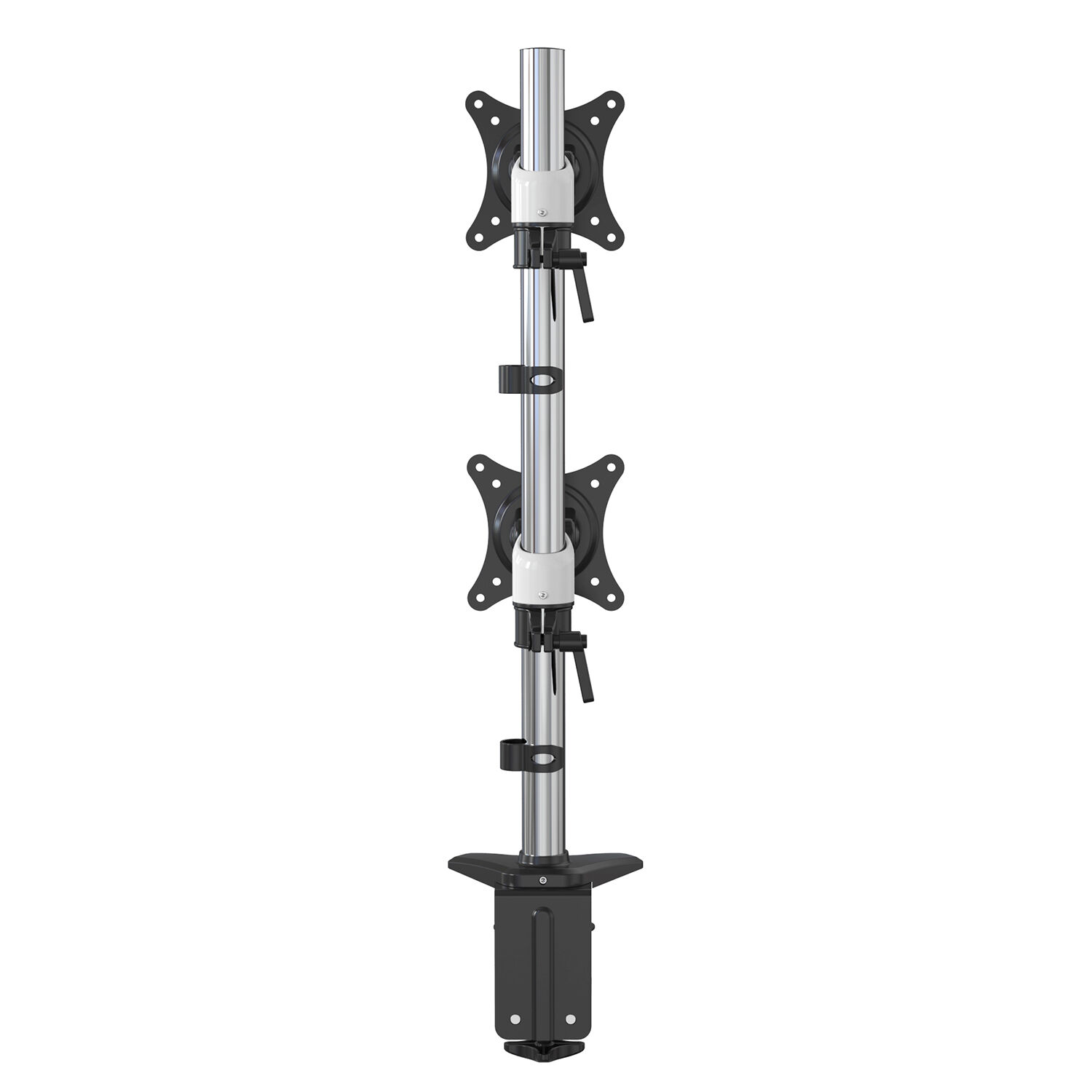 Dual Screen Height Adjustable Monitor Arms with Aluminum Pole Stand V ...