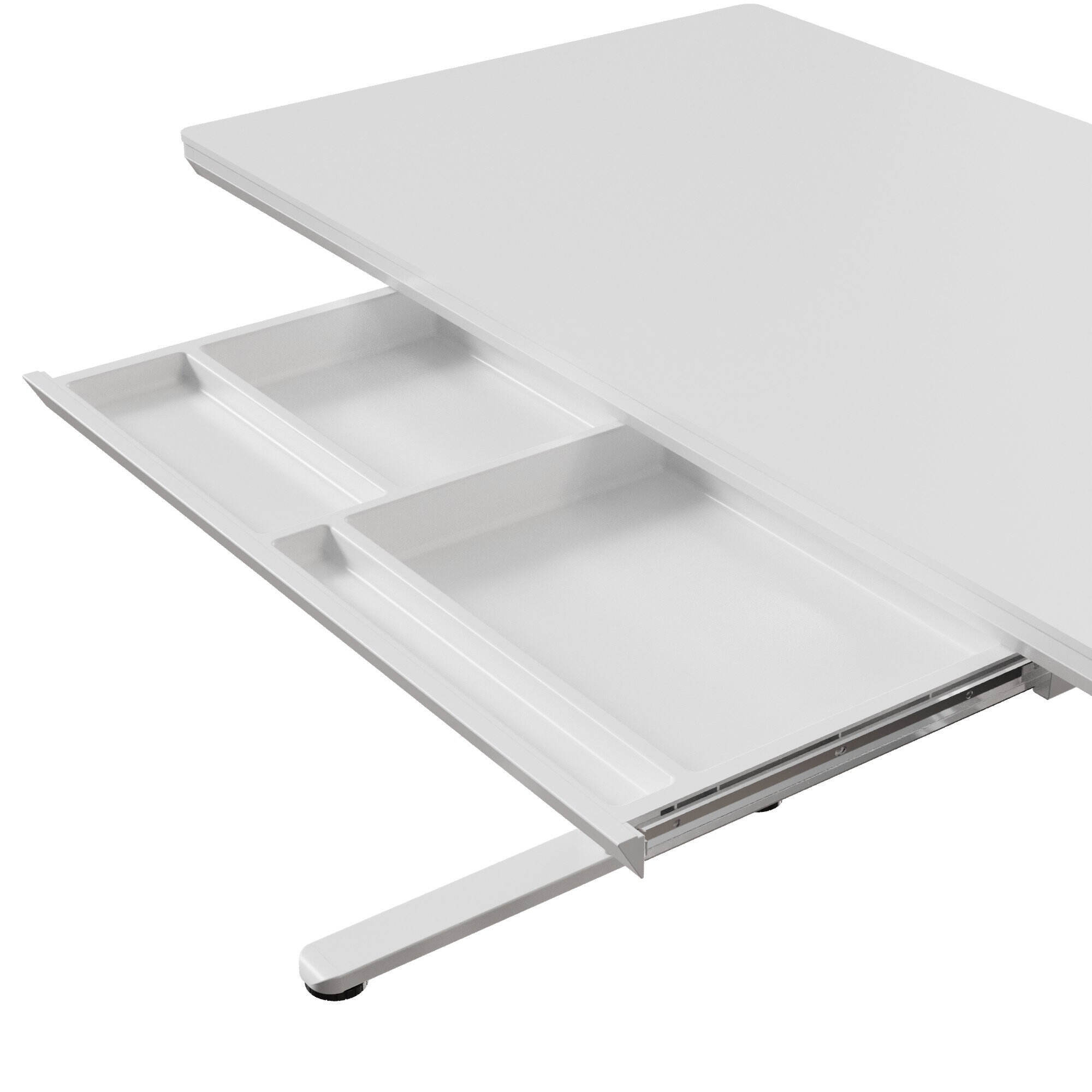 Ultra-thin Tempered Glass Electric Height Adjustable Desk with Hidden ...