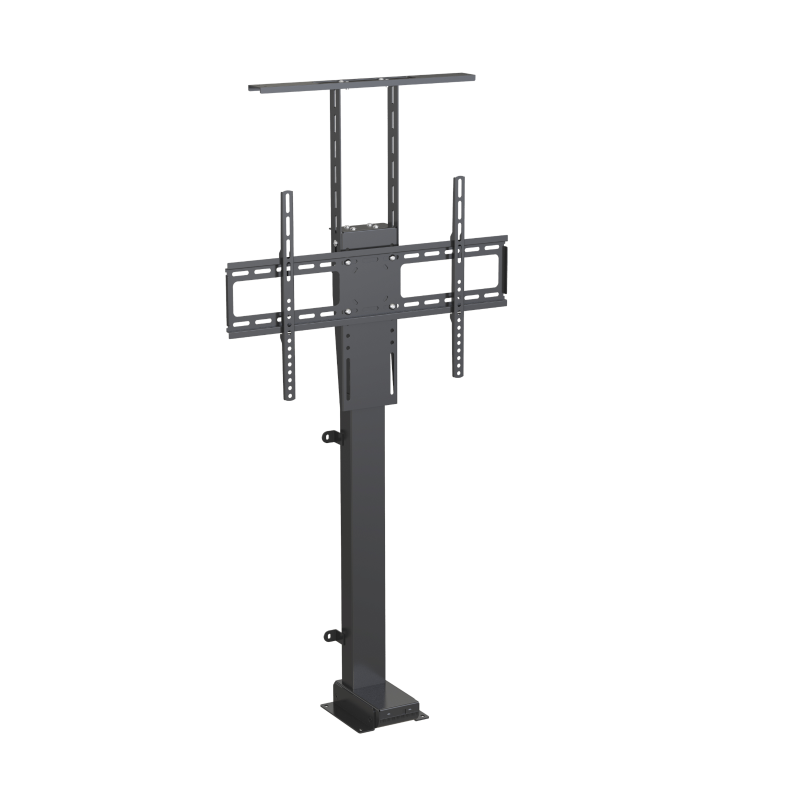 Motorized TV Floor Stand | Remote Control Telescopic Mount for 37–65” Screens with Height Memory & Multi-Level Adjustment | V-MOUNTS VM-TC002