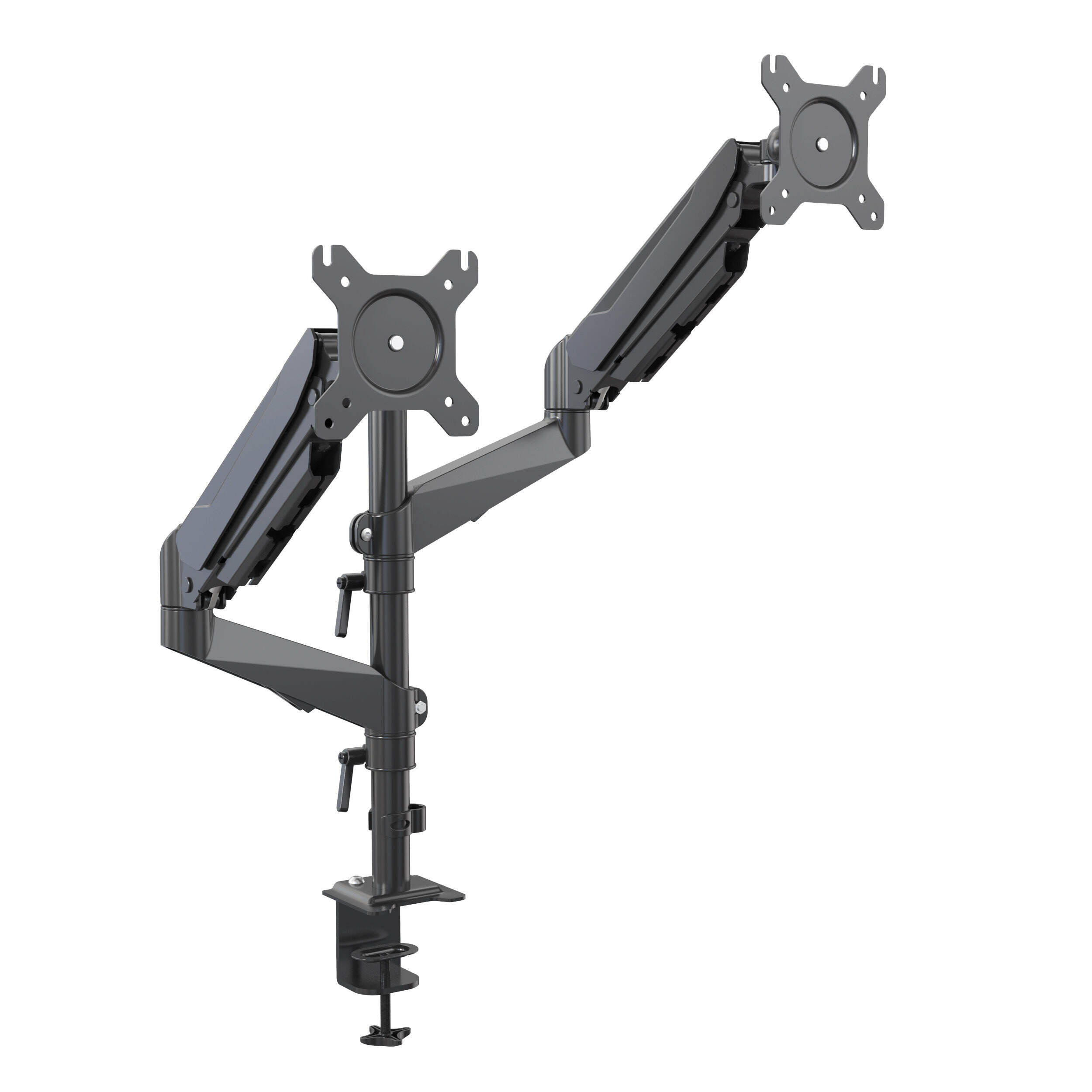 Braccio Doppio per Monitor da Tavolo con Molla a Gas e Gestione dei Cavi | V-MOUNTS VM-GM324YD