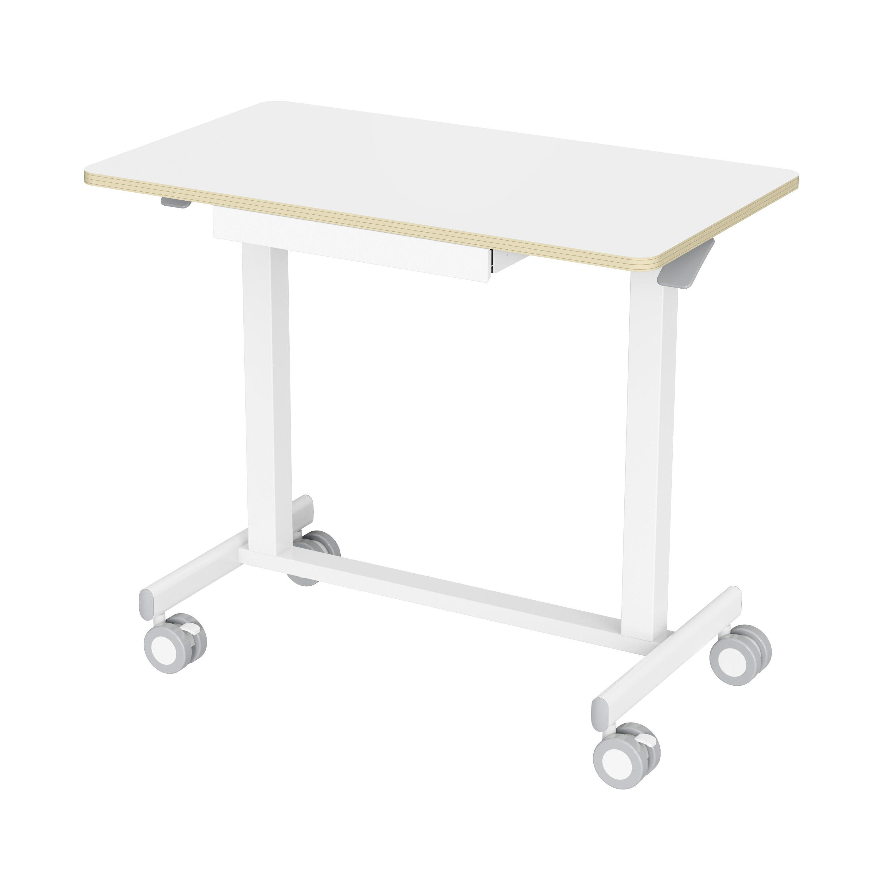 Adjusdesk Tavolo per Portatile con Cassetto e Ruote 360° – V-MOUNTS VM-FC102