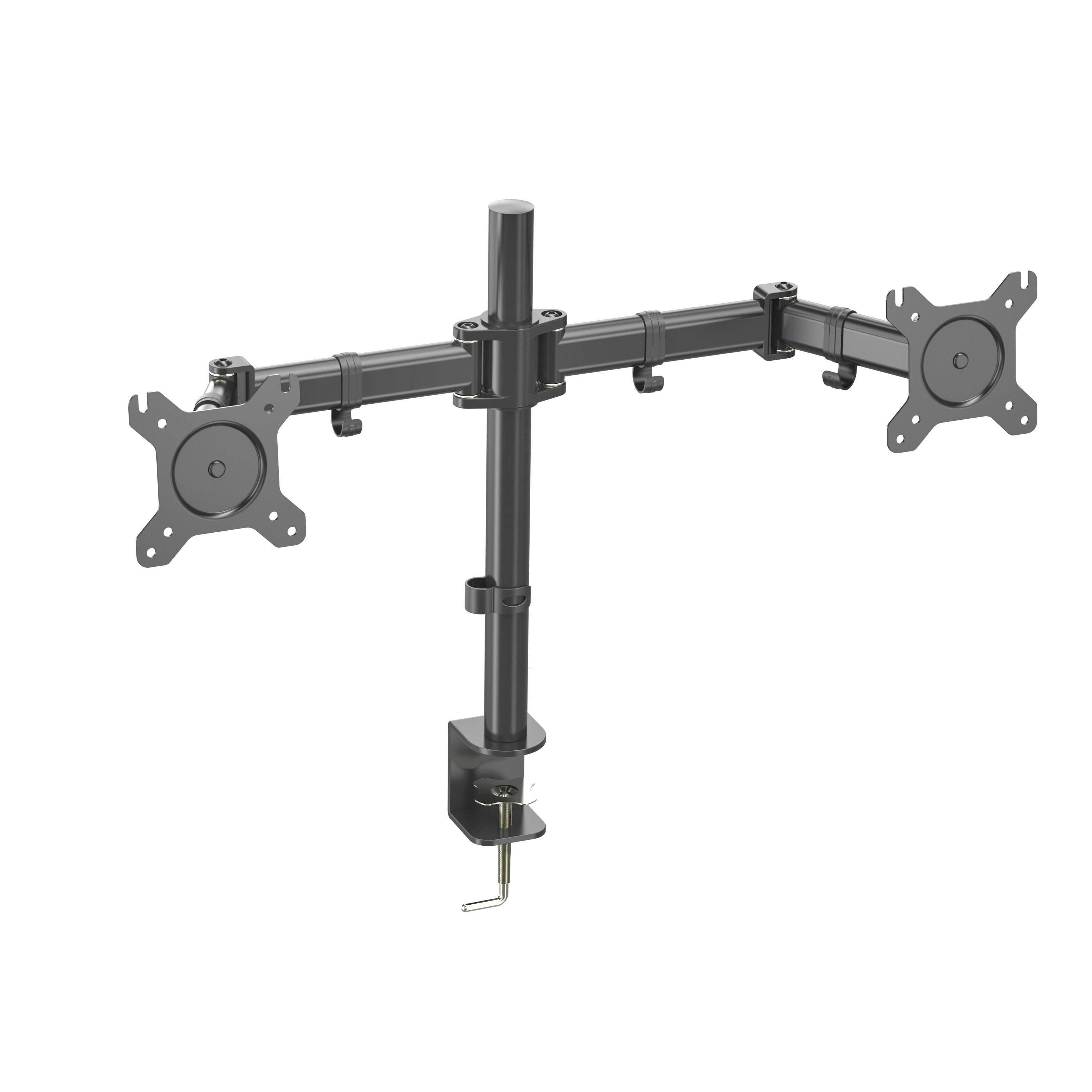 Brazo para Doble Monitor | Soporte de Escritorio Ajustable en Aluminio para Monitores de 13