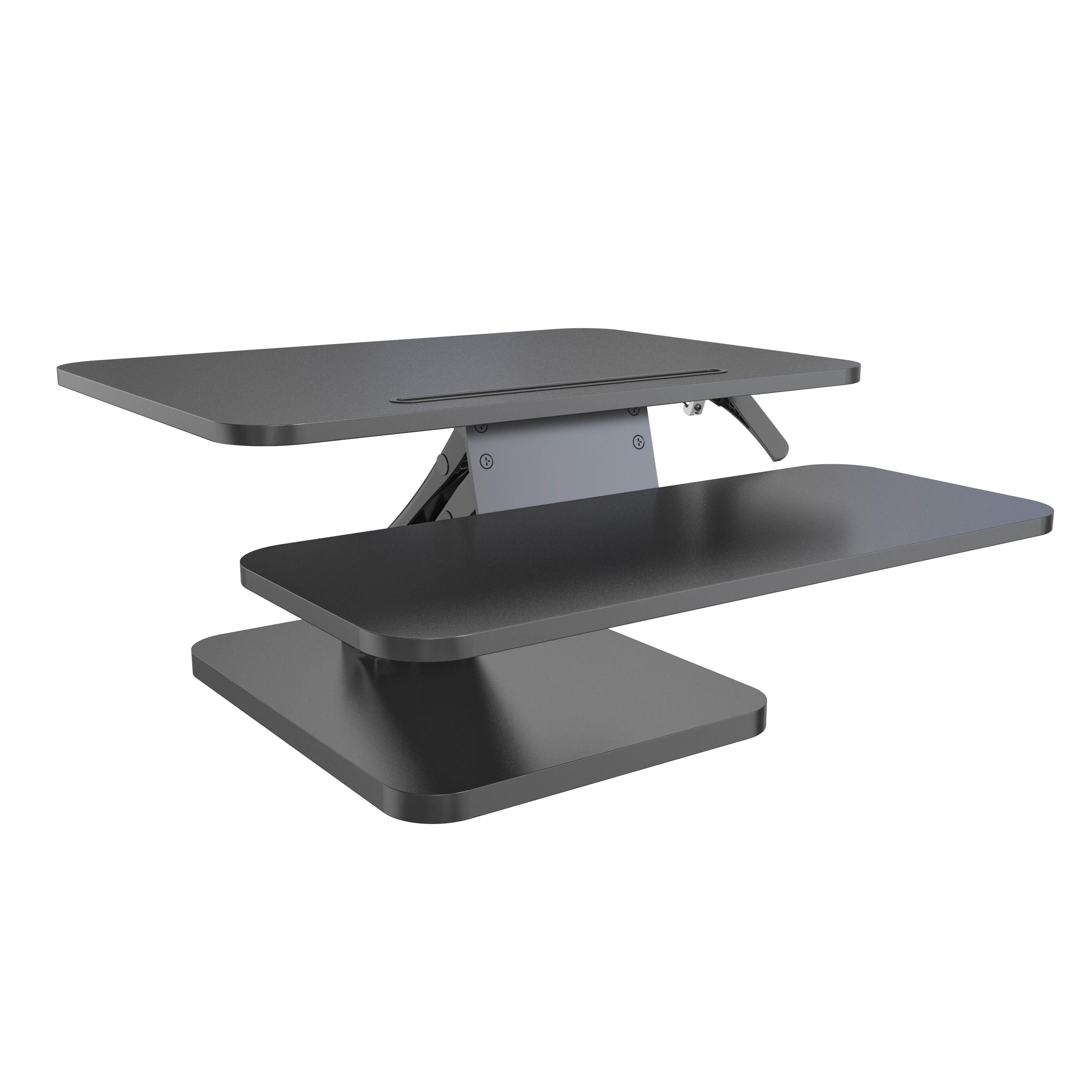 Manual Sit-Stand Desk Converter with Keyboard Tray and Pen Slot | V-MOUNTS VM-GSD76