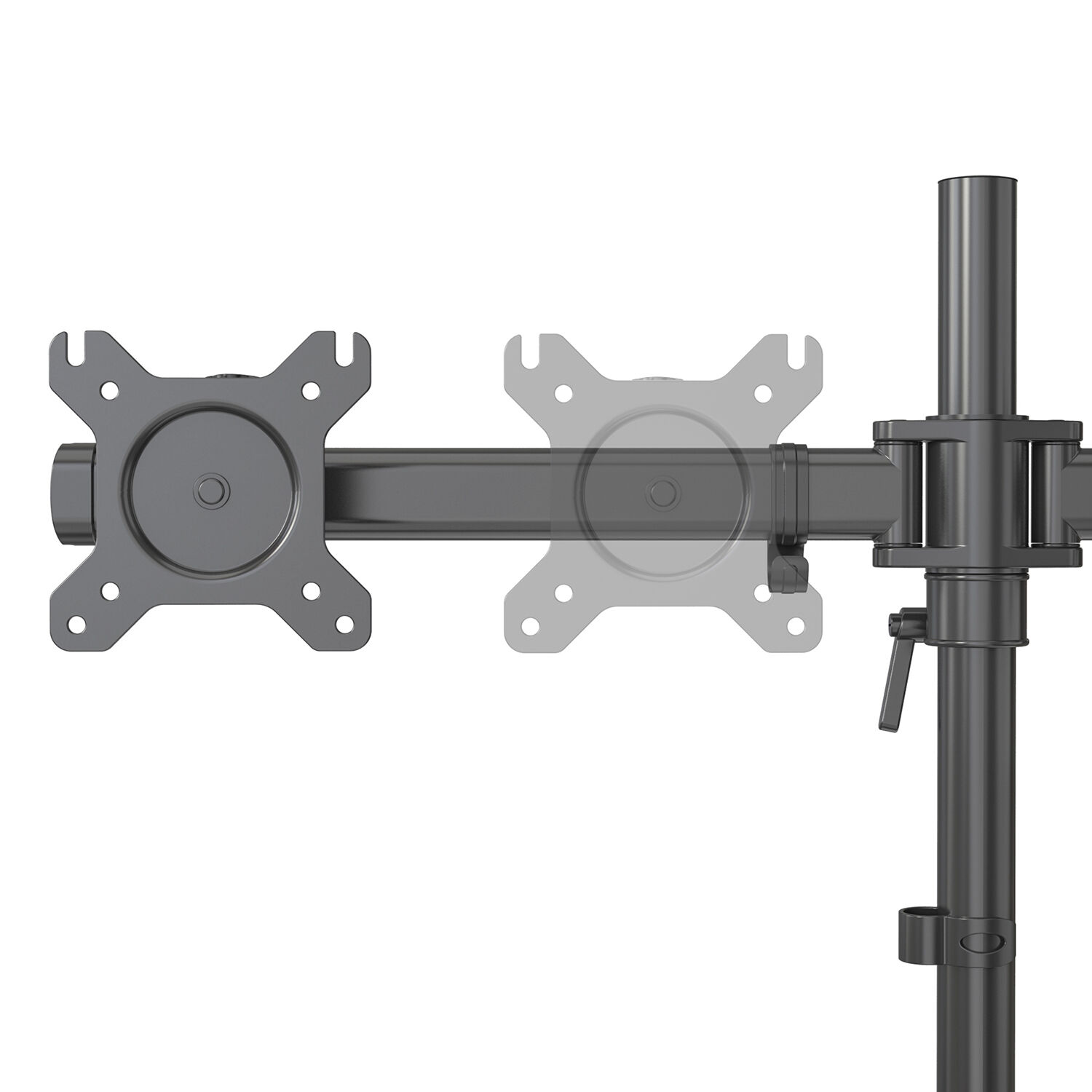 Ergonomic 4-Screen Adjustable Monitor Desk Mount with Horizontal Angle ...