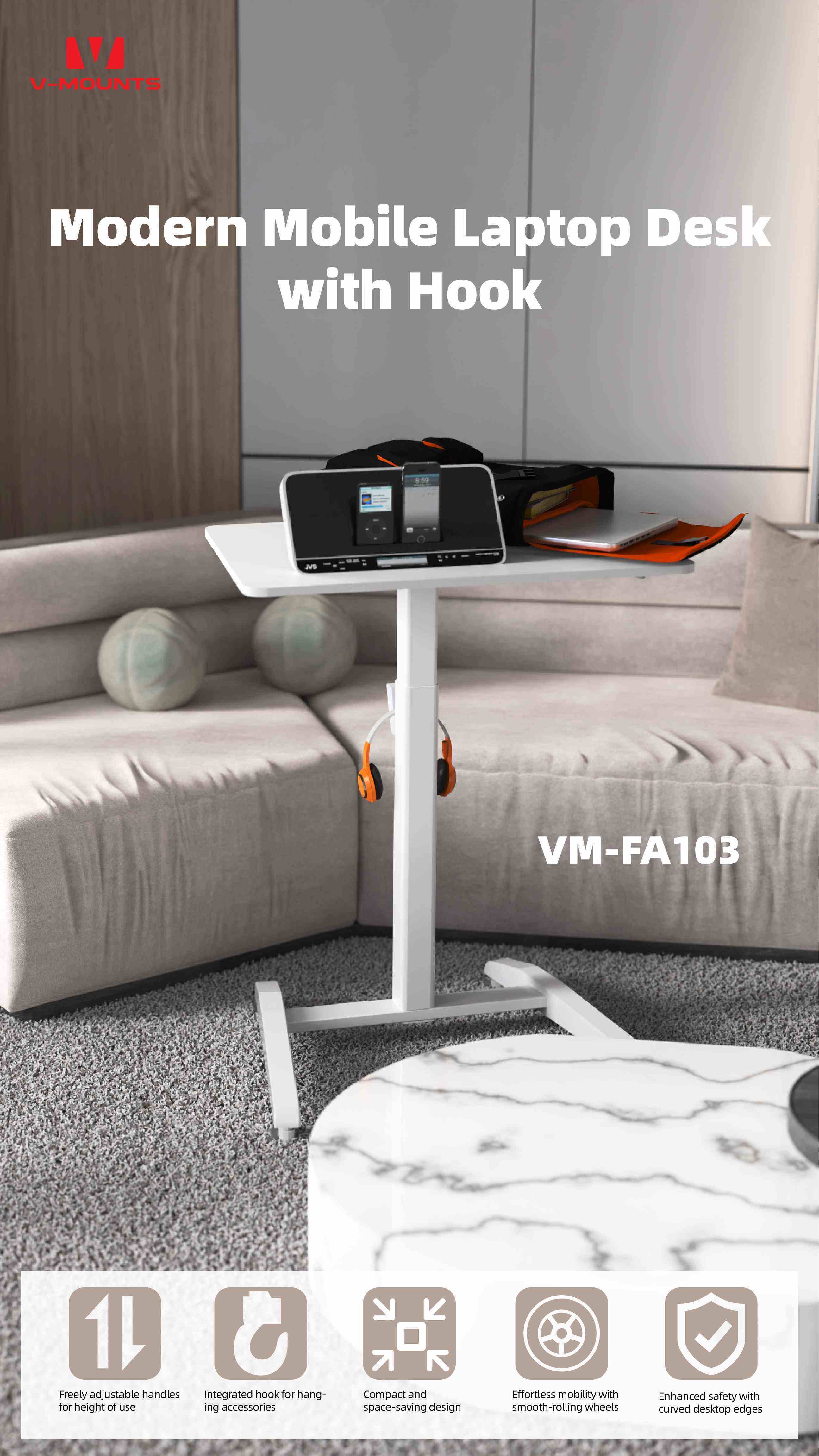 V-MOUNTS Tavoli Portatili per Laptop FA103