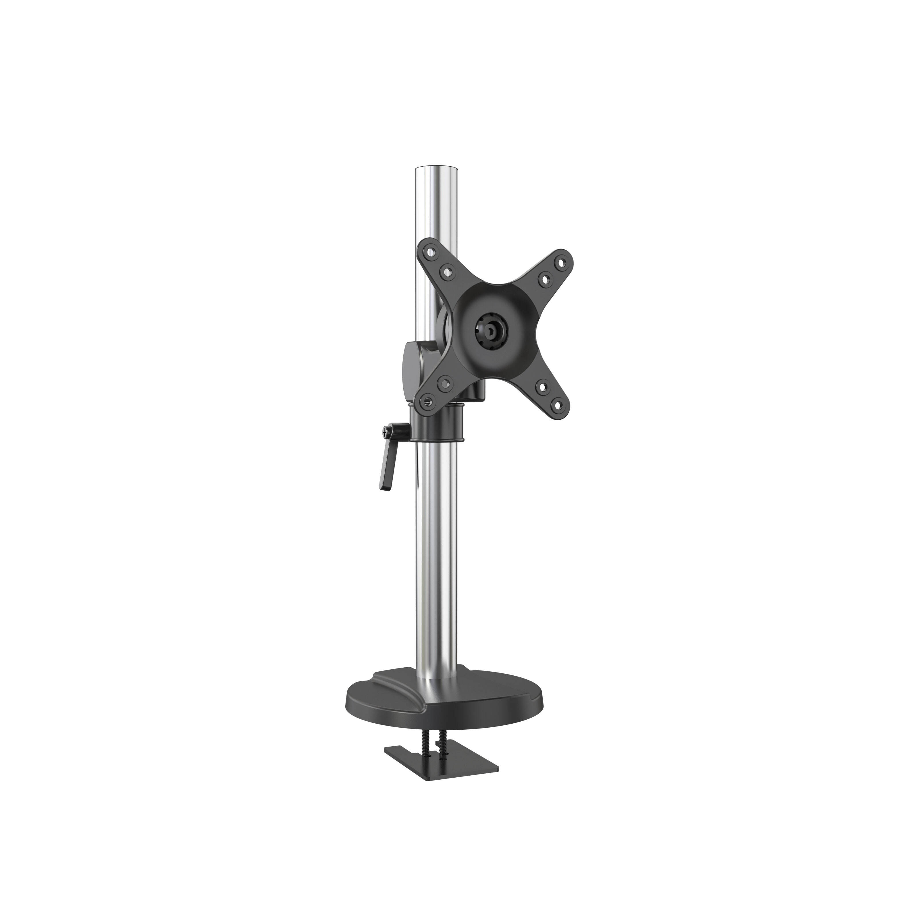 Frei höhenverstellbarer Monitor-Desktophalter mit Neigung, Drehung und Porträt- zu Landschaftsrotation – V-MOUNTS VM-D11