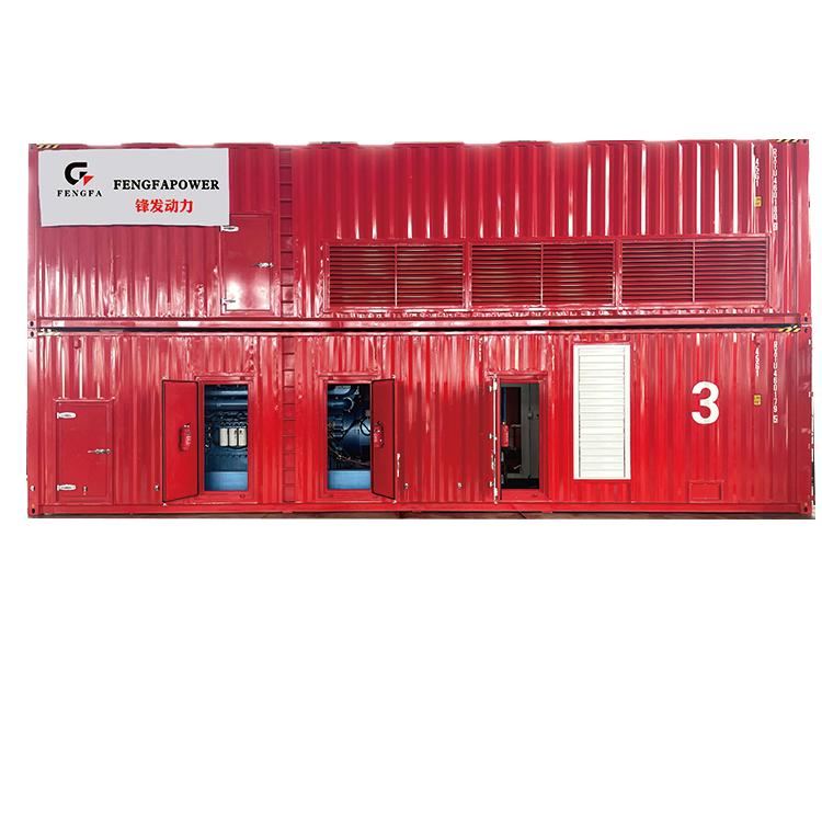 The assembly of the double-layer container diesel generator set for the data center has been completed