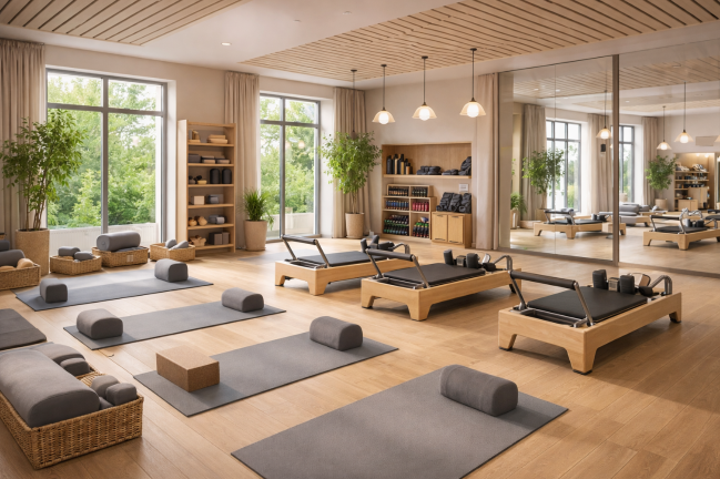 Progetto per attrezzature per studio di Pilates e Yoga