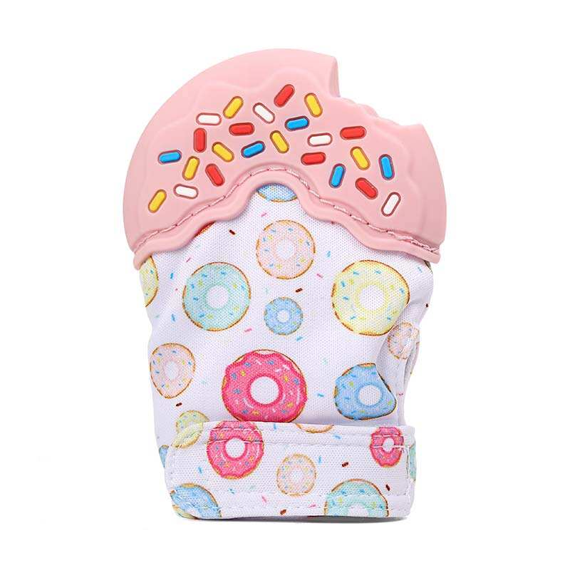 Doughnut Infant Teething Mittens | Silicone Hand Mitt