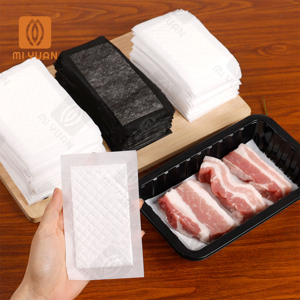 Super paper disposable white absorber high quality pe film pad for meat packaging