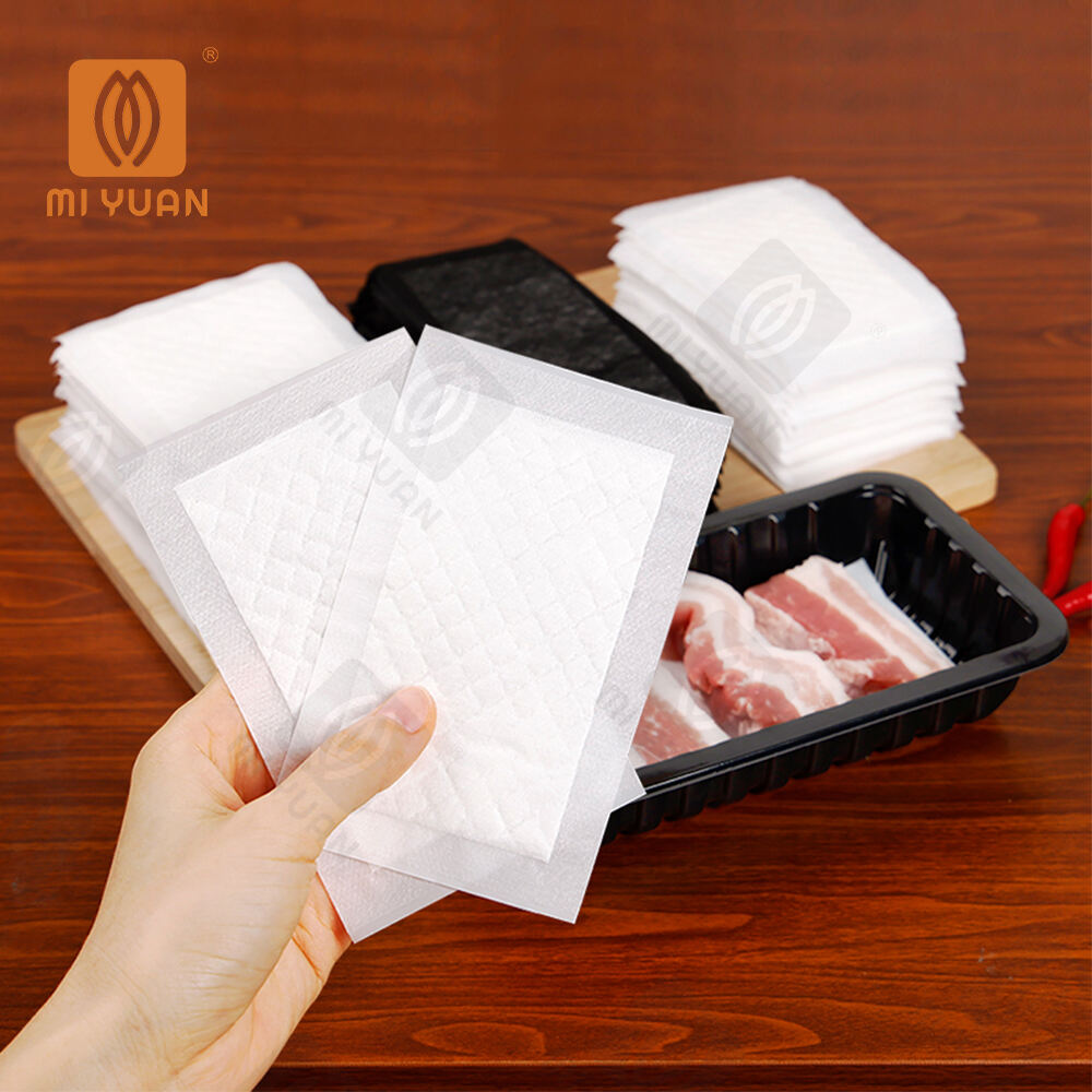 Super paper disposable white absorber high quality pe film pad for meat packaging