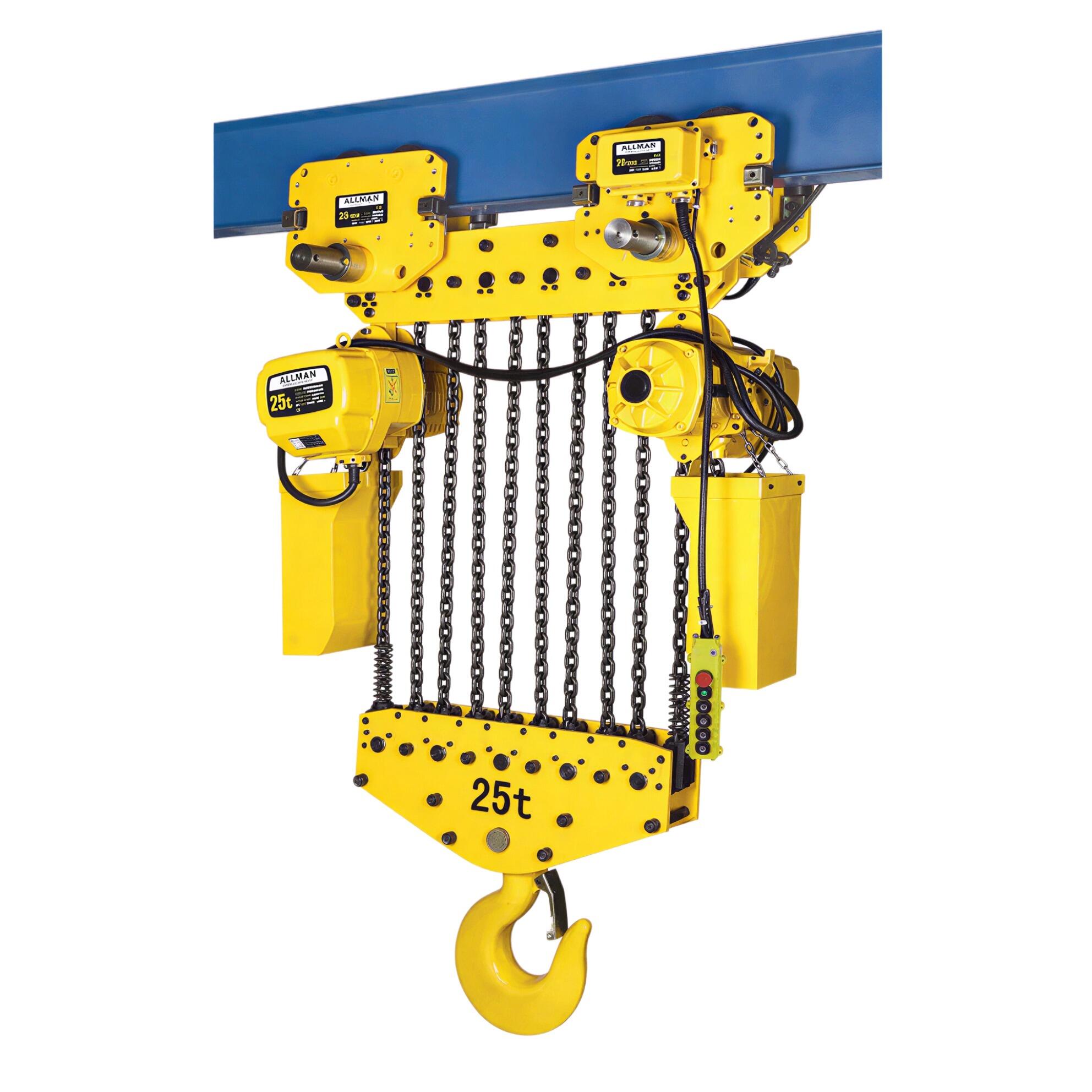 ALLMAN Laufkatzen-Ausführung 25 Tonnen, 220 V / 380 V, 3-Phasig, elektrischer Kettenzug für Baustellen, Werkstätten und Fabriken
