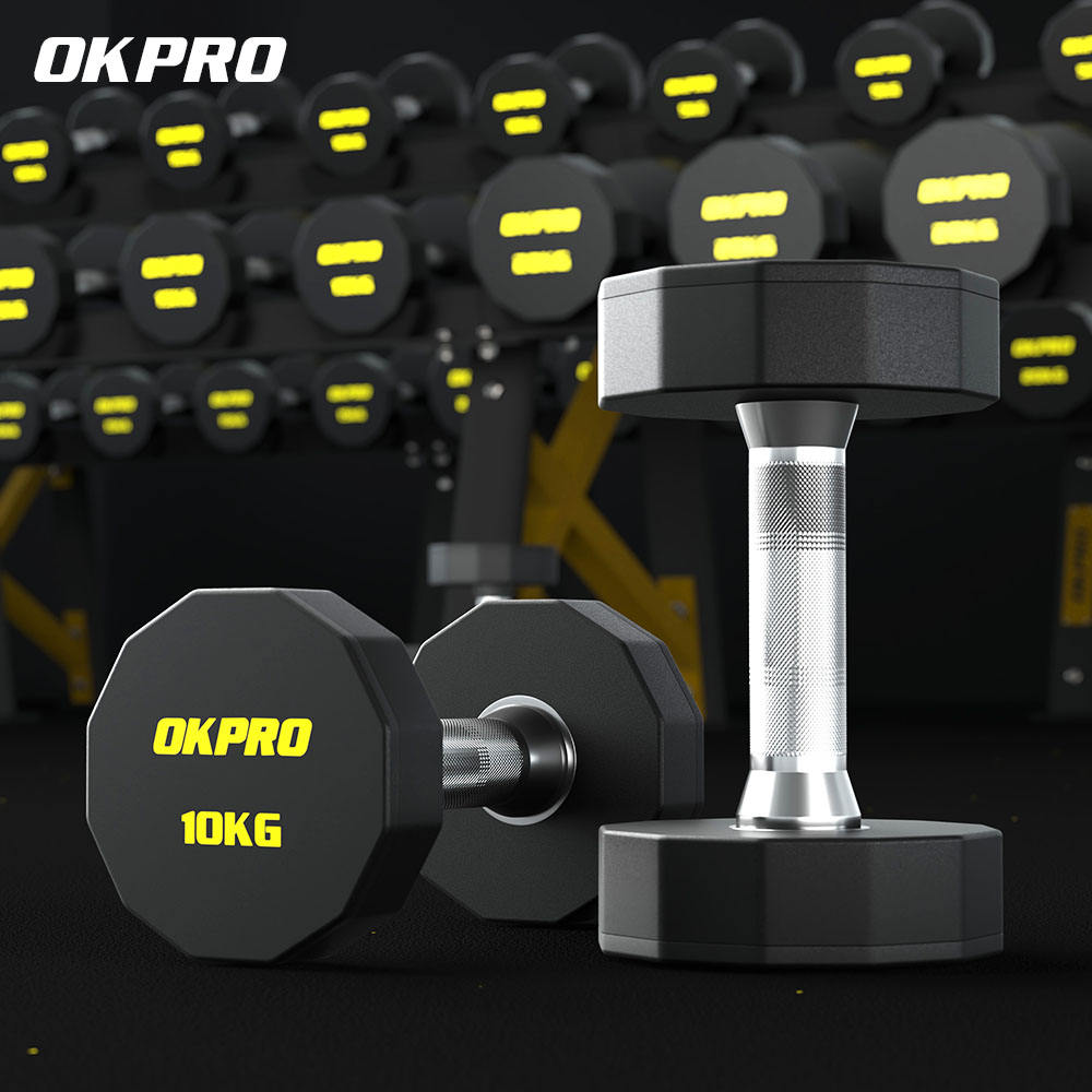 Why are hex rubber dumbbells the top choice for commercial gyms? 