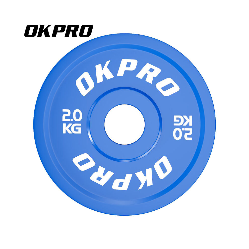 OKPRO Colorful Gym Fitness Equipment Rubber Weight Plates