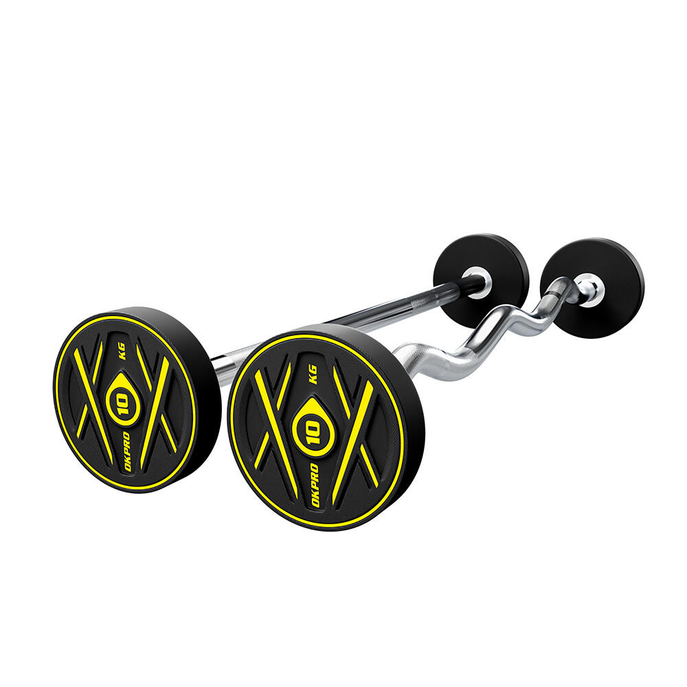 CPU Coated Barbell Set (Straight or Curl Handle) -OK3009D