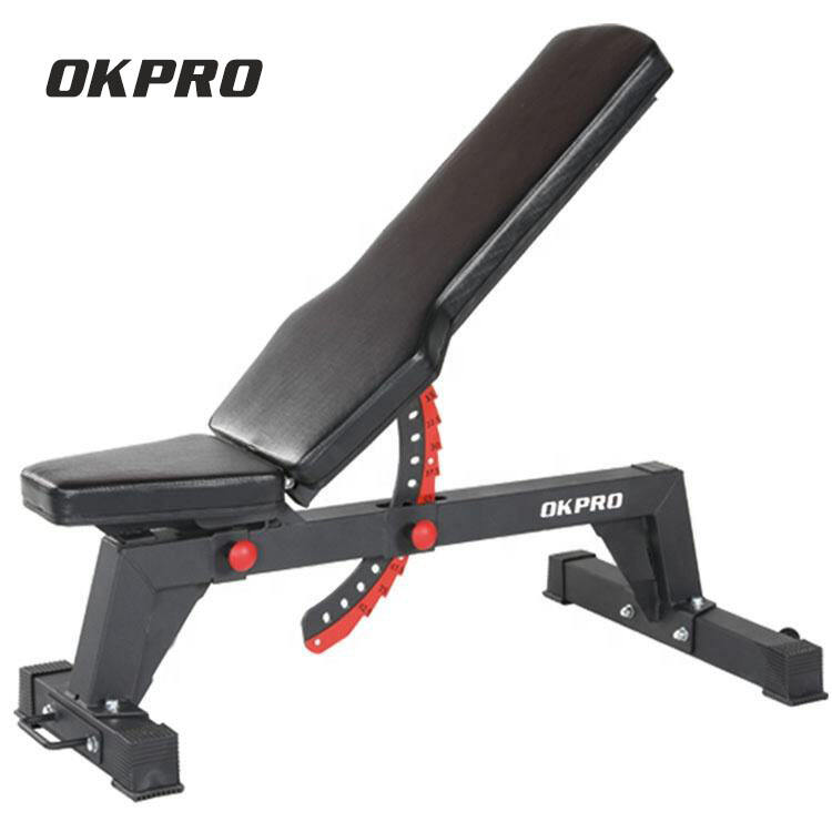 OKPRO Commercial Gym Workout Exercise Sit Up Bench Weight Lifting Adjustable Gym Weight Bench