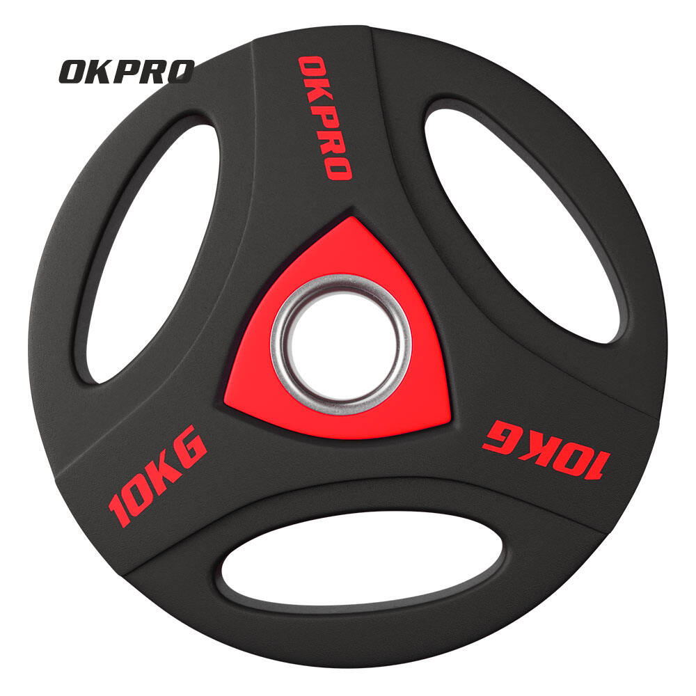 OKPRO Weight Lifting Barbell Gym Equipment Grip Plate Discs Custom Logo Weight Plate For Gym