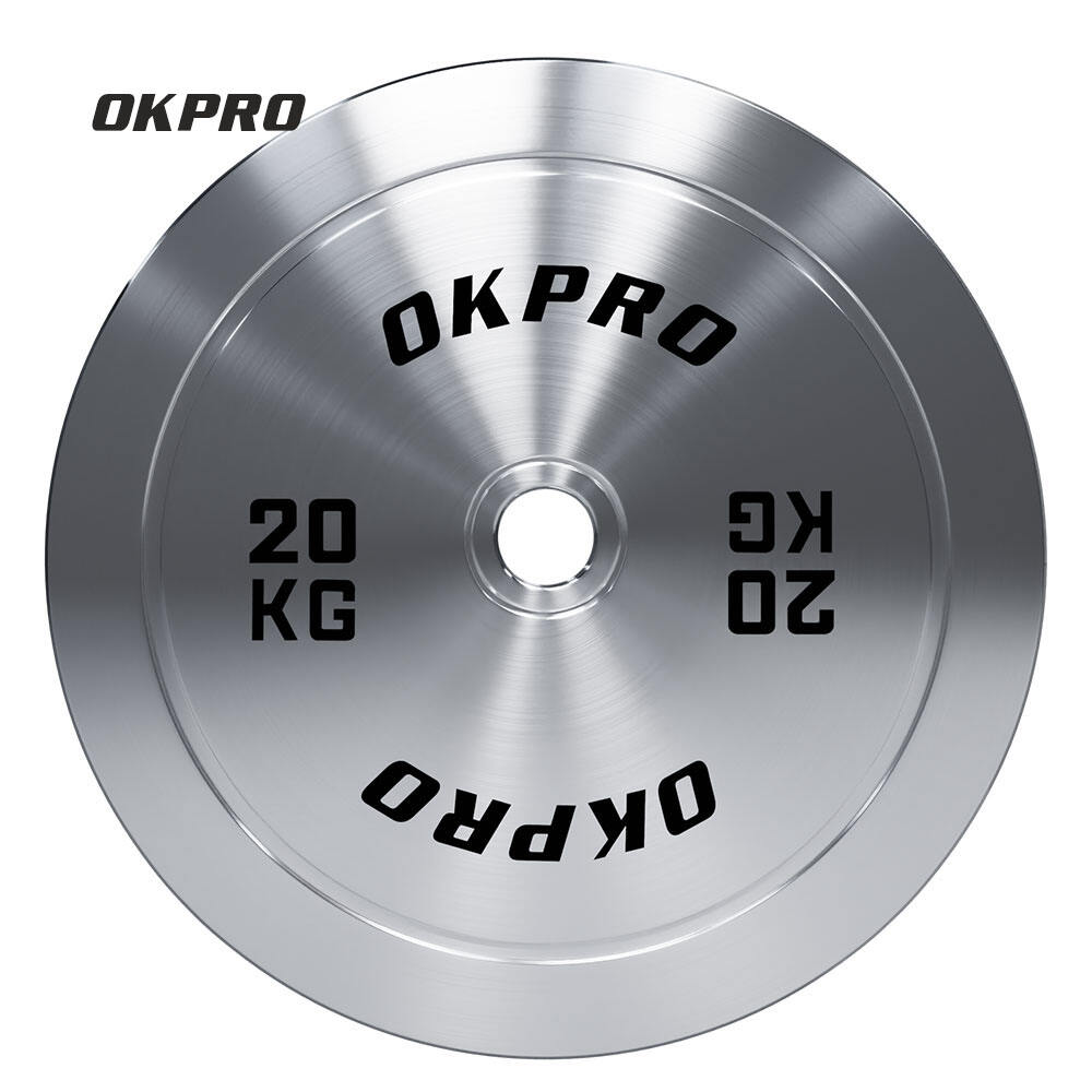 OKPRO Free Weight Competition Weightlifting Calibrated Steel Barbell Weight Plate